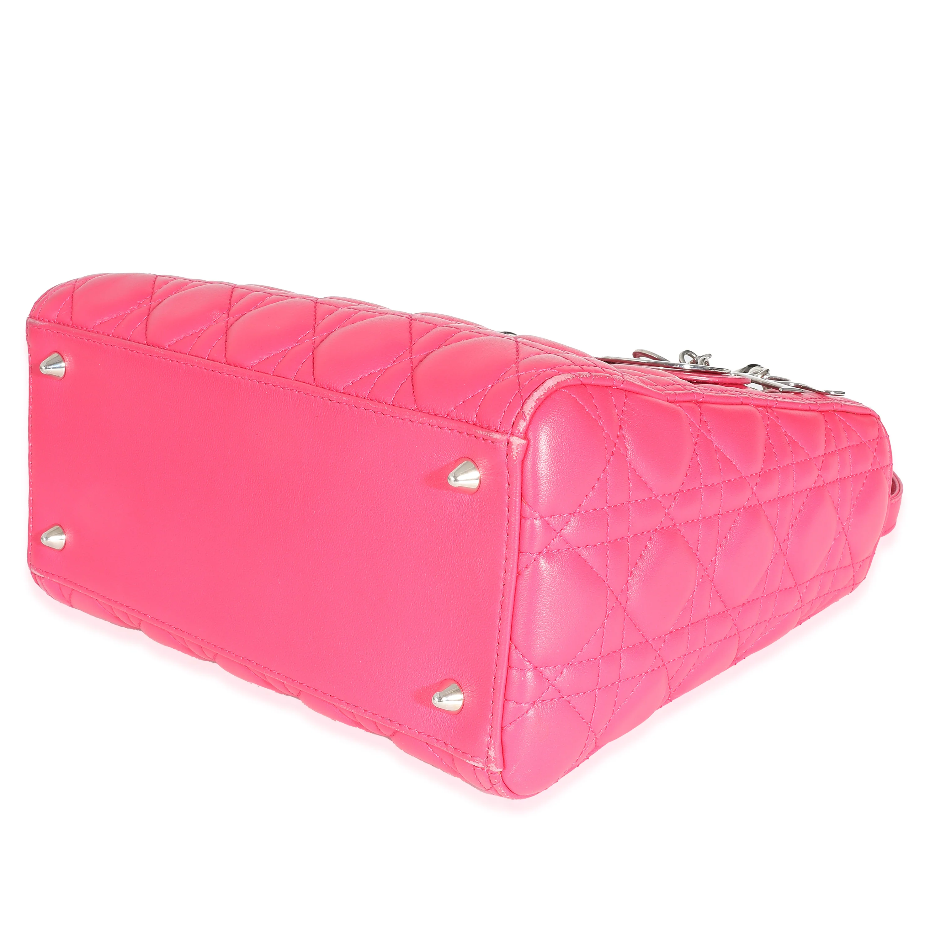 Pink Cannage Lambskin Medium Lady Dior - Image 6