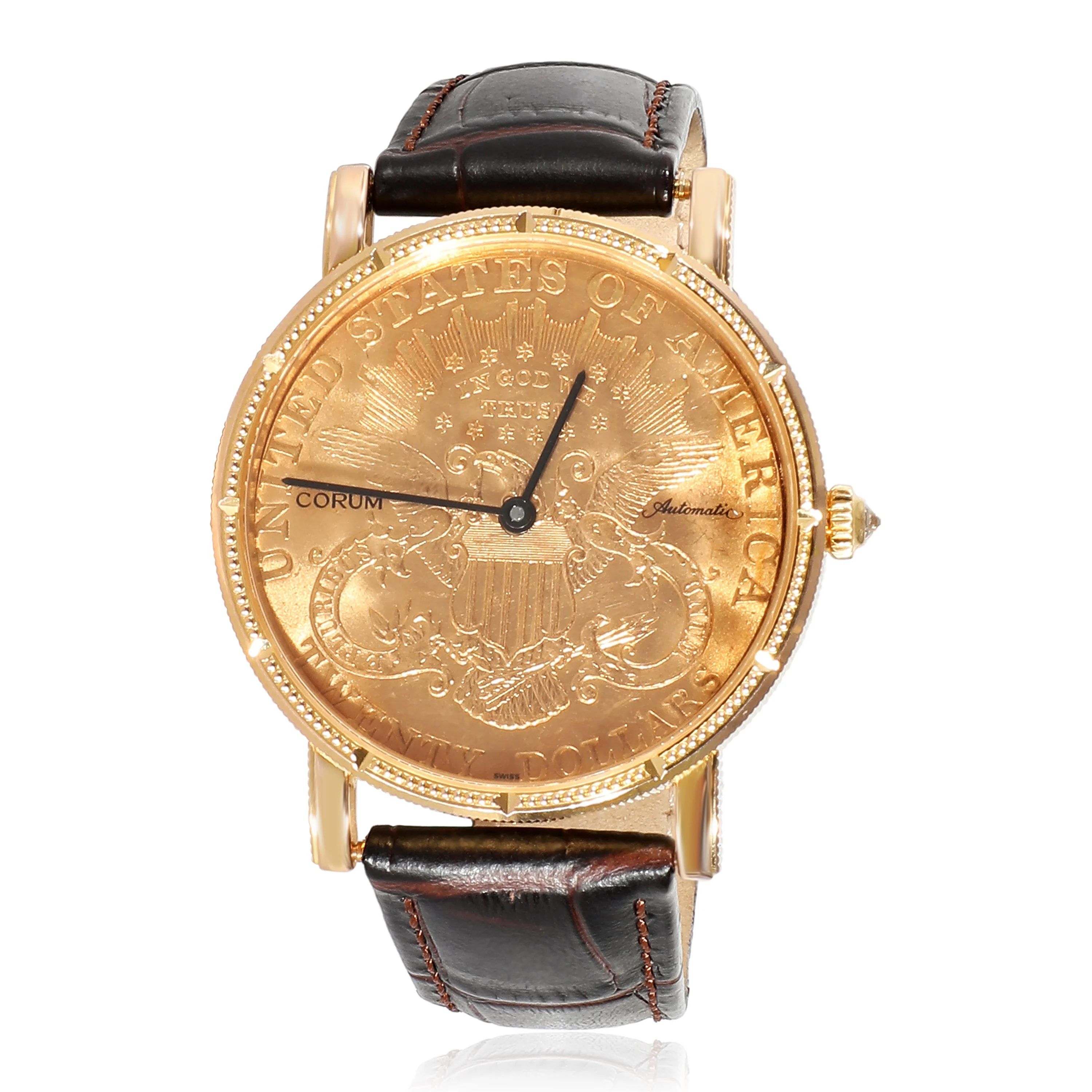 $20 Coin Mens Watch in 18k Yellow Gold - Image 5