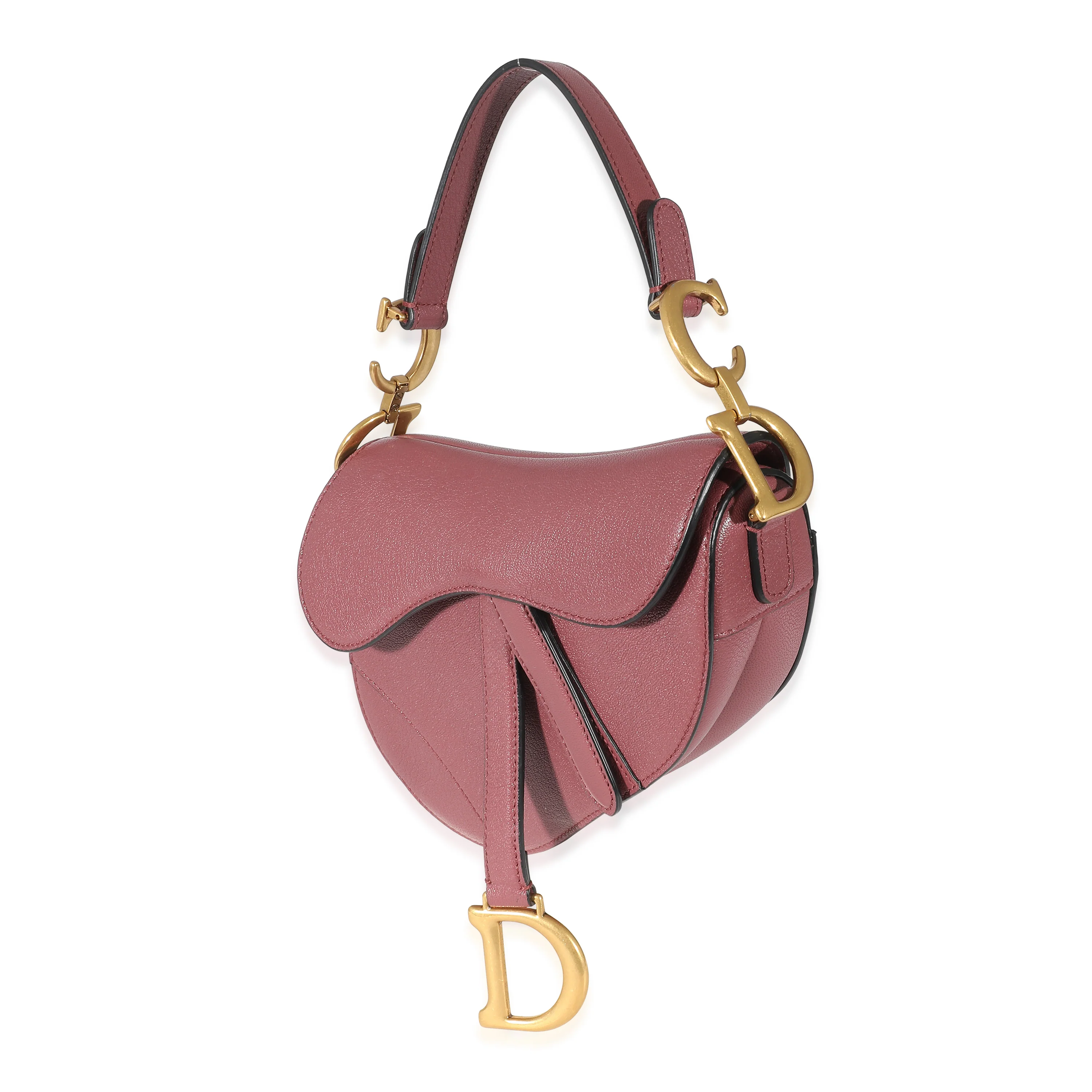Christian Dior Dusty Pink Goatskin Mini Saddle Bag - Image 2