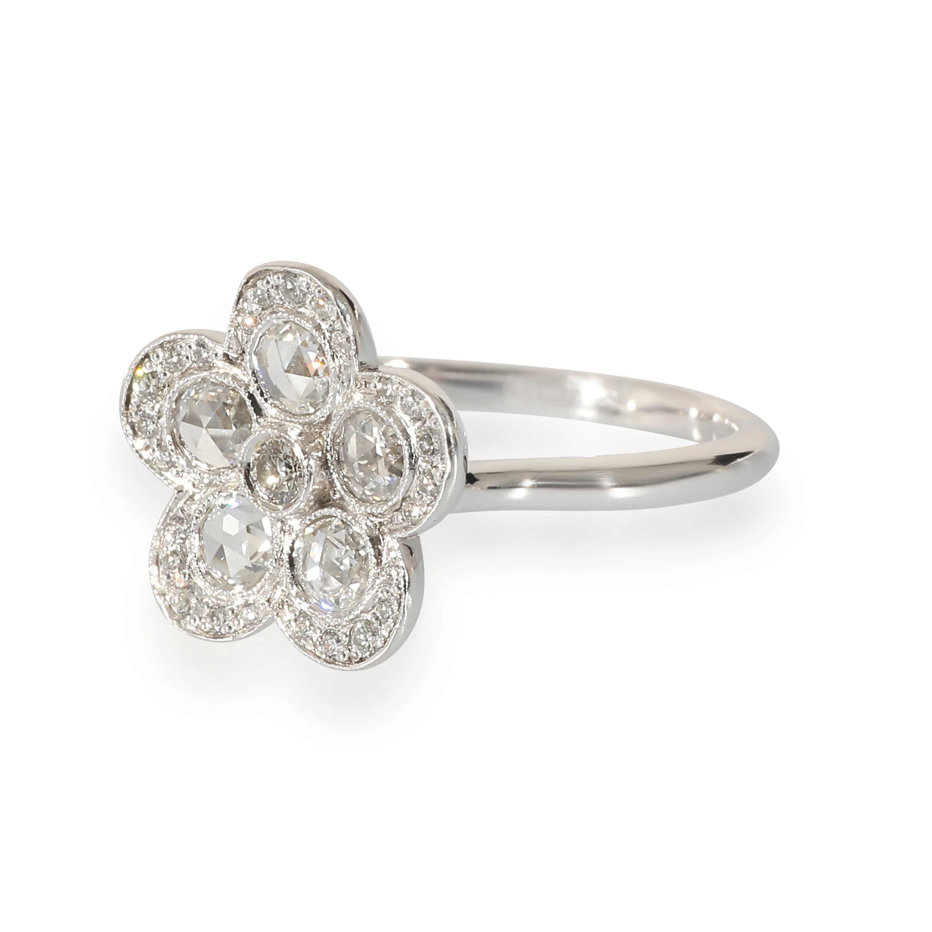 Tiffany & Co. Enchant Diamond Flower Ring in Platinum 3.88 CTW - Image 2