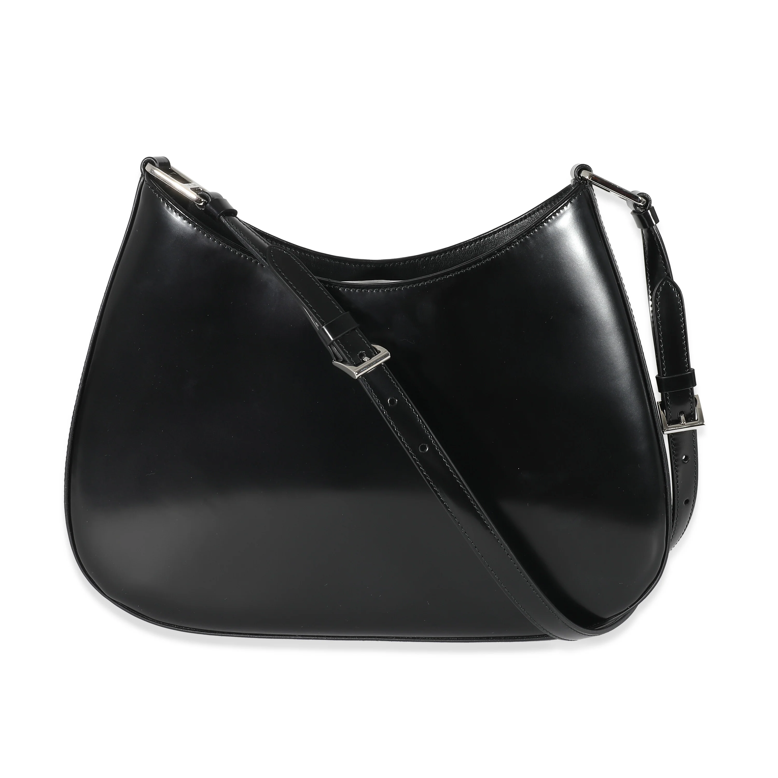 Prada Black Spazzolato Cleo Bag - Image 4