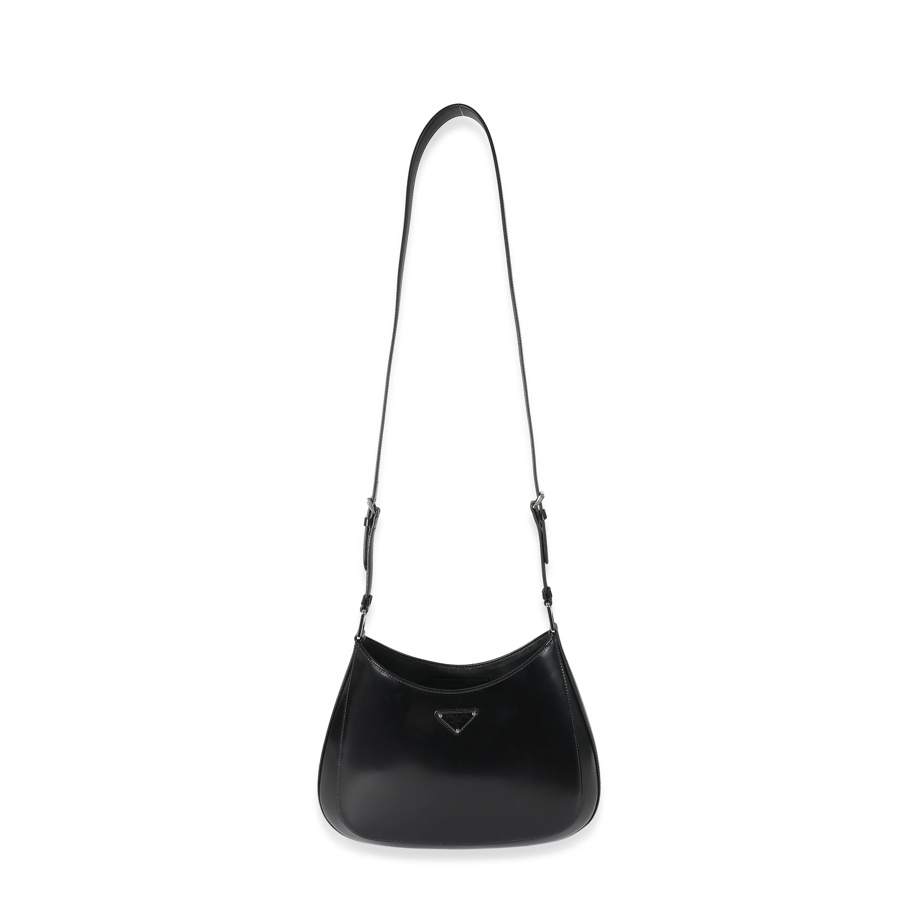 Prada Black Spazzolato Cleo Bag - Image 7