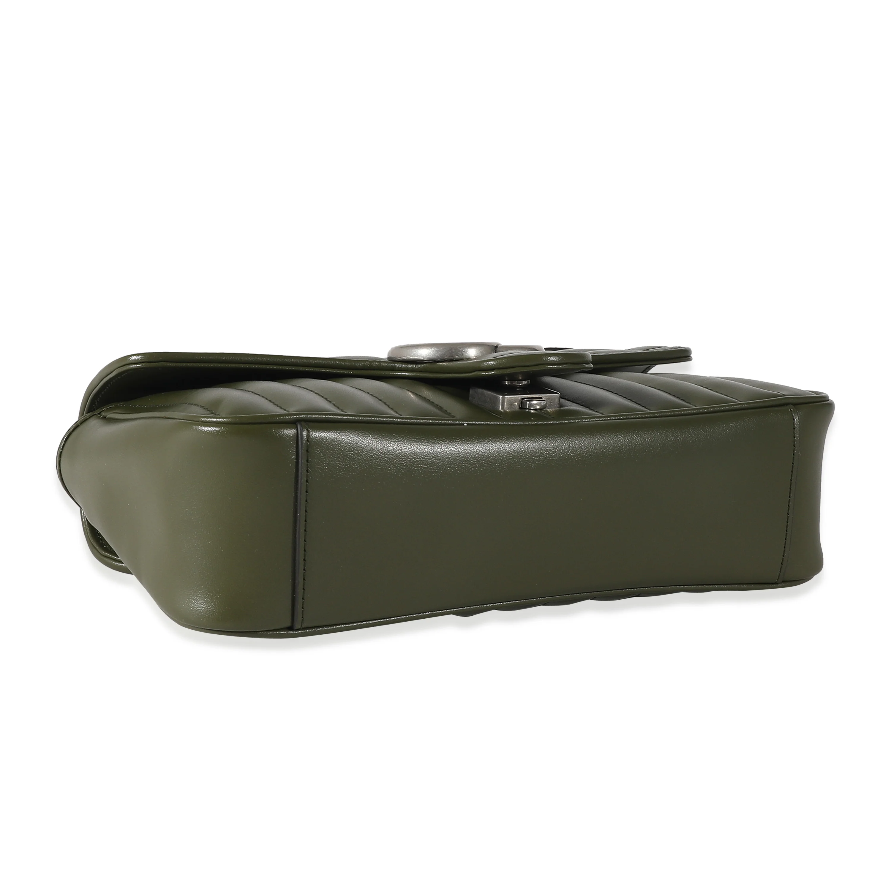 Forest Green Calfskin Aria GG Small Marmont Bag - Image 6