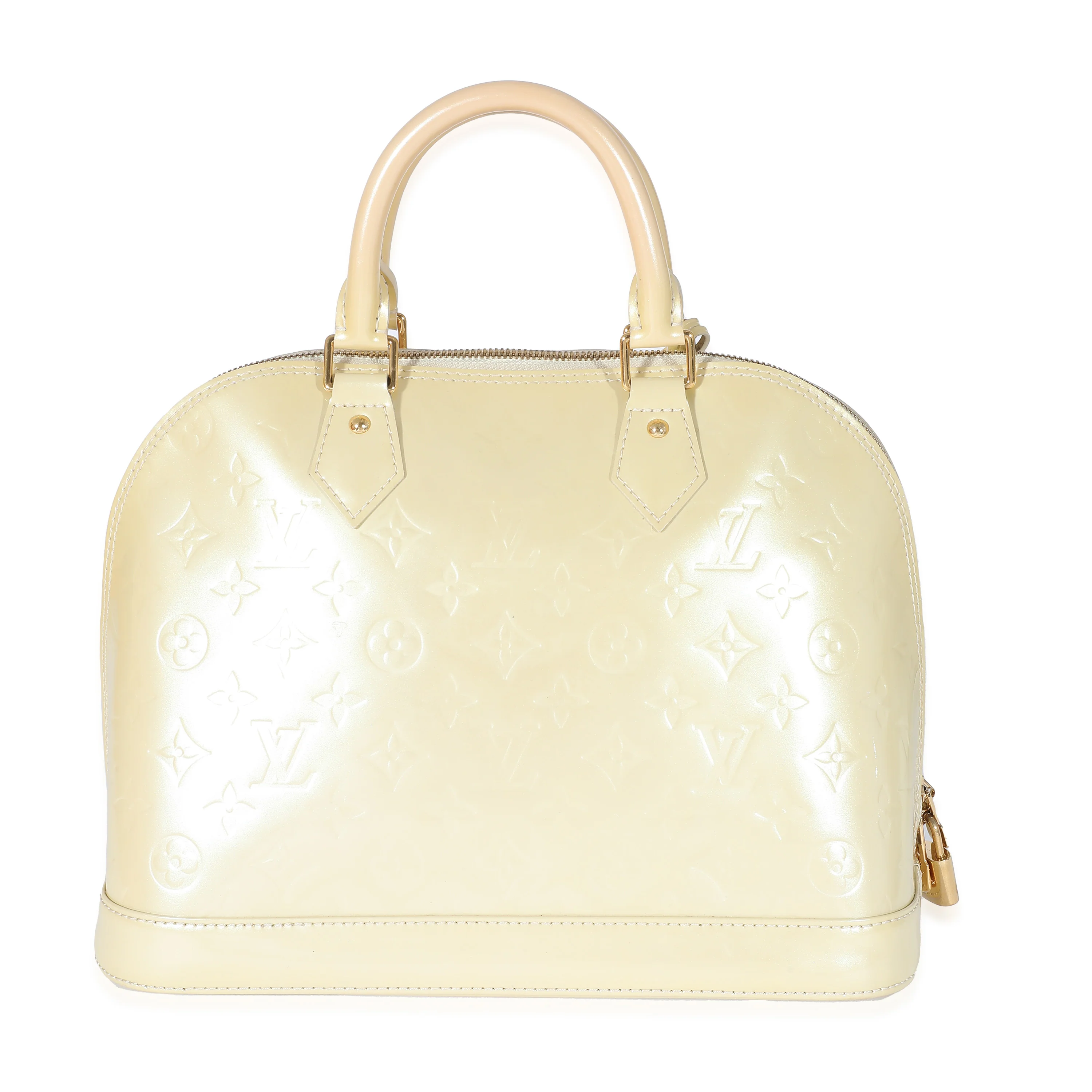 Louis Vuitton Blanc Corail Monogram Vernis Alma PM - Image 3