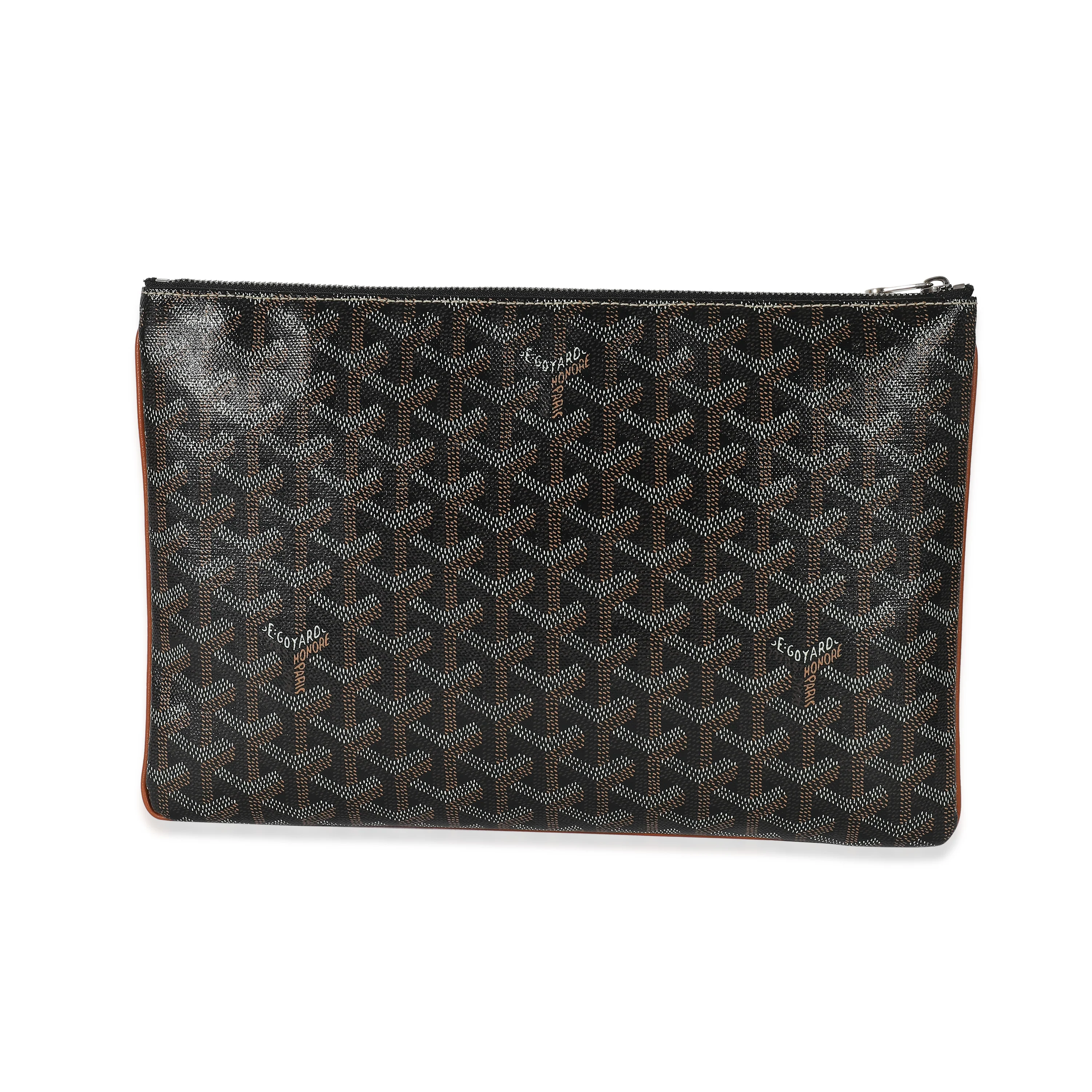 Goyard Black Gold Goyardine Canvas Senat MM - Image 3