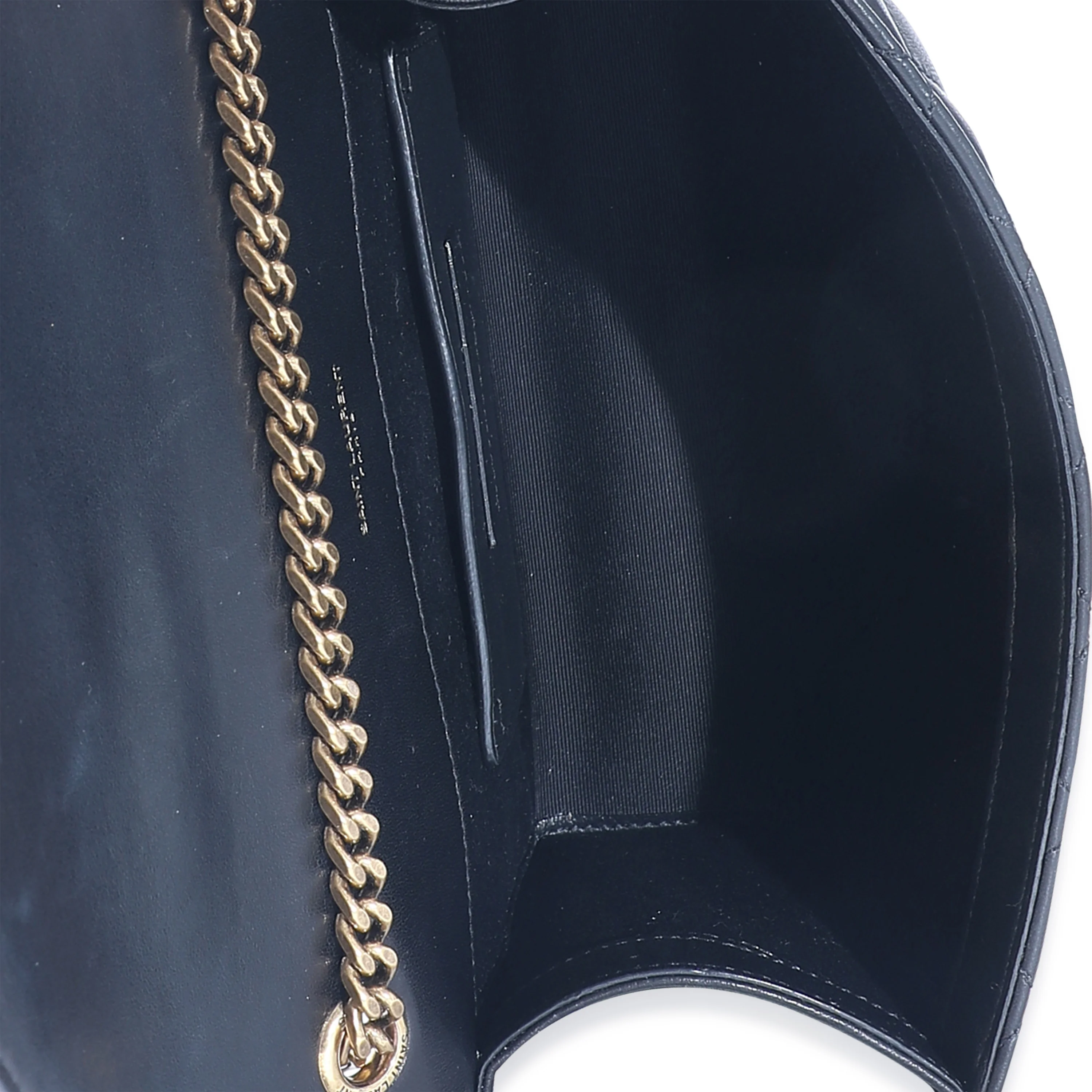 Saint Laurent Black Lambskin Mixed Matelasse Triquilt Small Envelope Bag - Image 8
