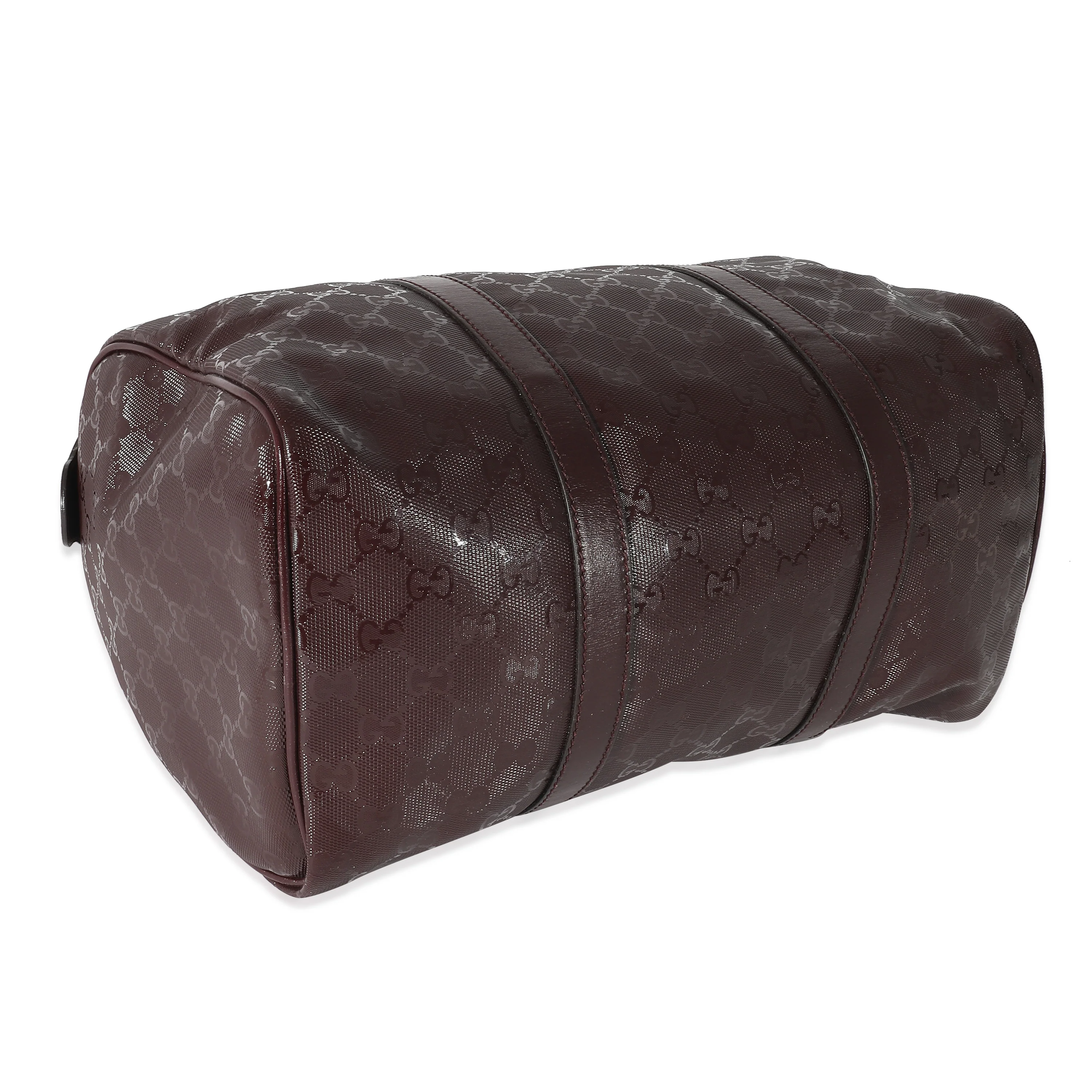 Gucci Burgundy Imprime Monogram Medium Joy Boston Bag - Image 7