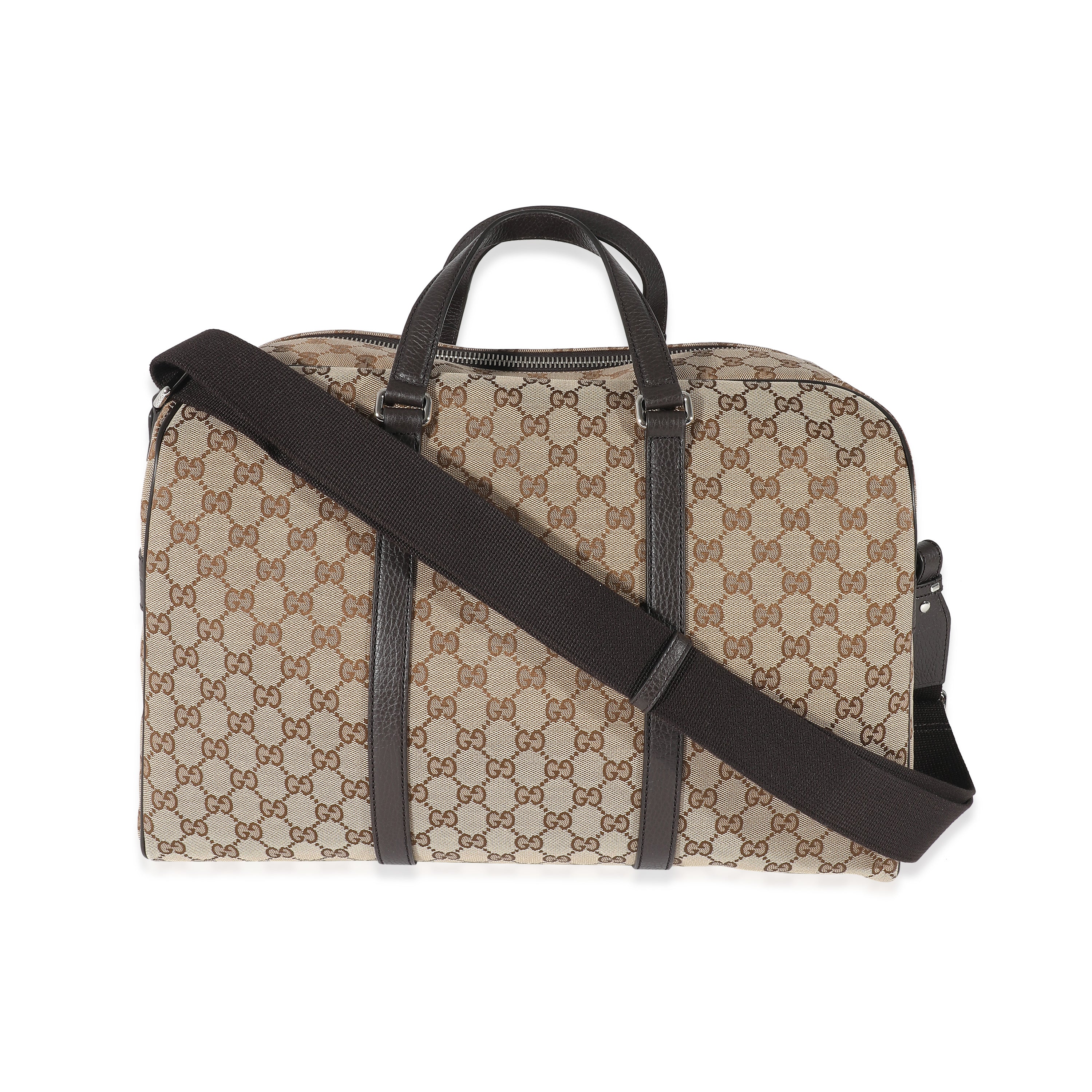 Gucci Beige GG Canvas Monogram Large Boston Duffle - Image 3