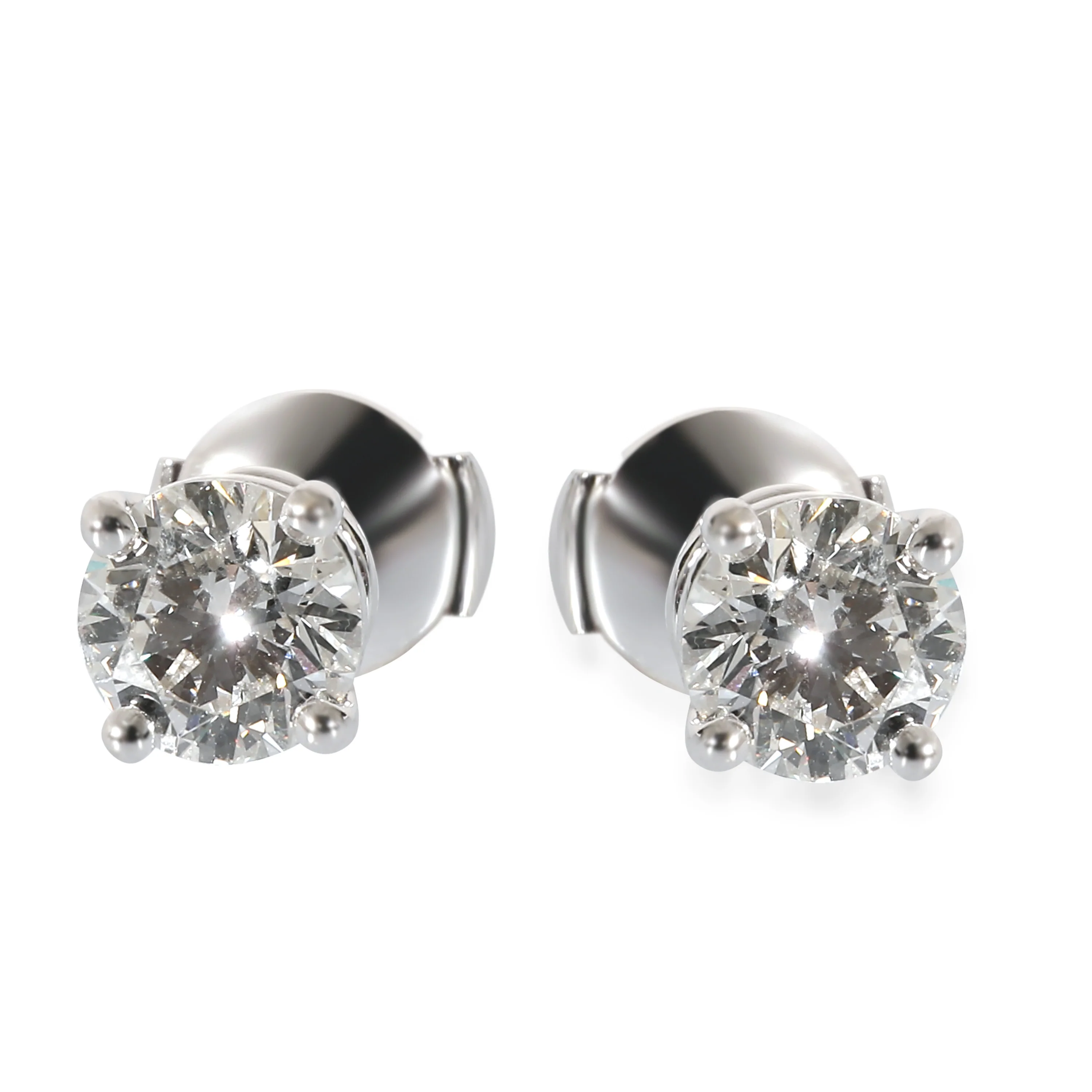Tiffany & Co. Diamond Stud Earrings in Platinum F VS2 2.00 CTW