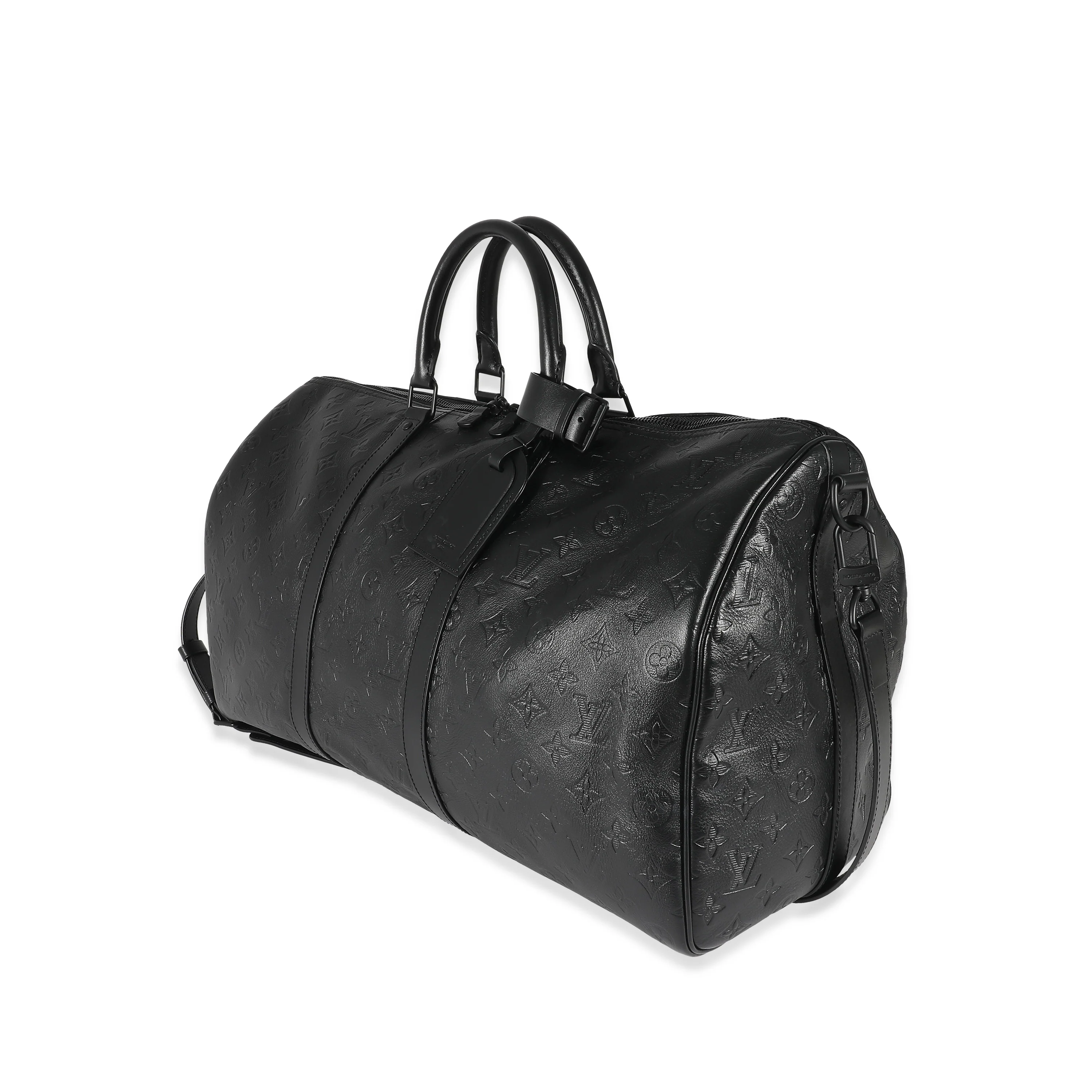 Louis Vuitton Black Monogram Shadow Keepall Bandoulière 50 - Image 2