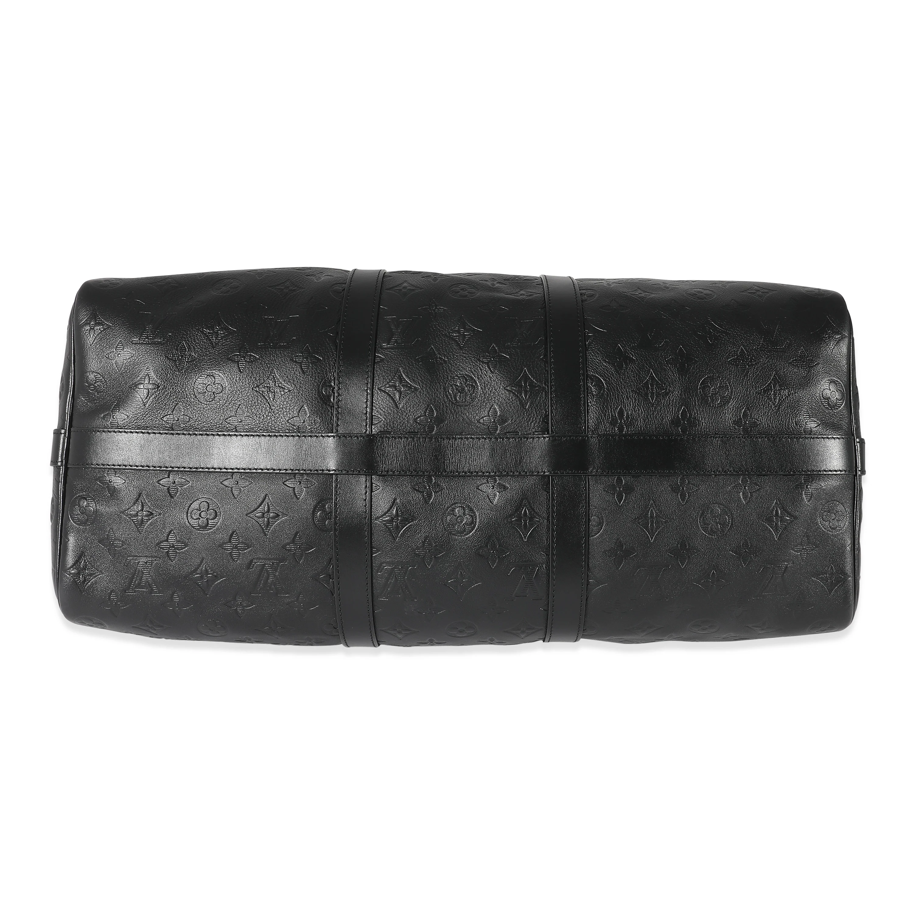 Louis Vuitton Black Monogram Shadow Keepall Bandoulière 50 - Image 5