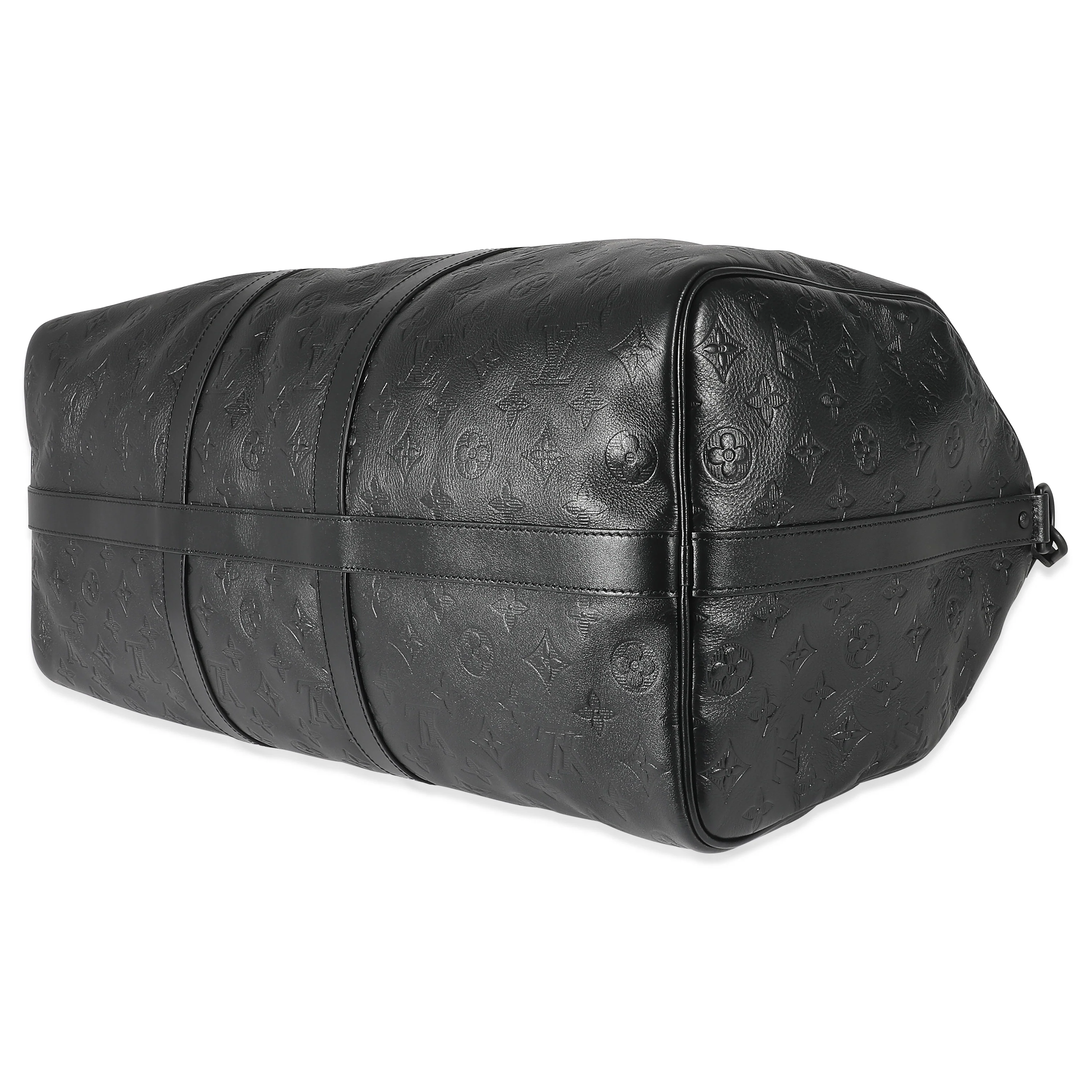 Louis Vuitton Black Monogram Shadow Keepall Bandoulière 50 - Image 7