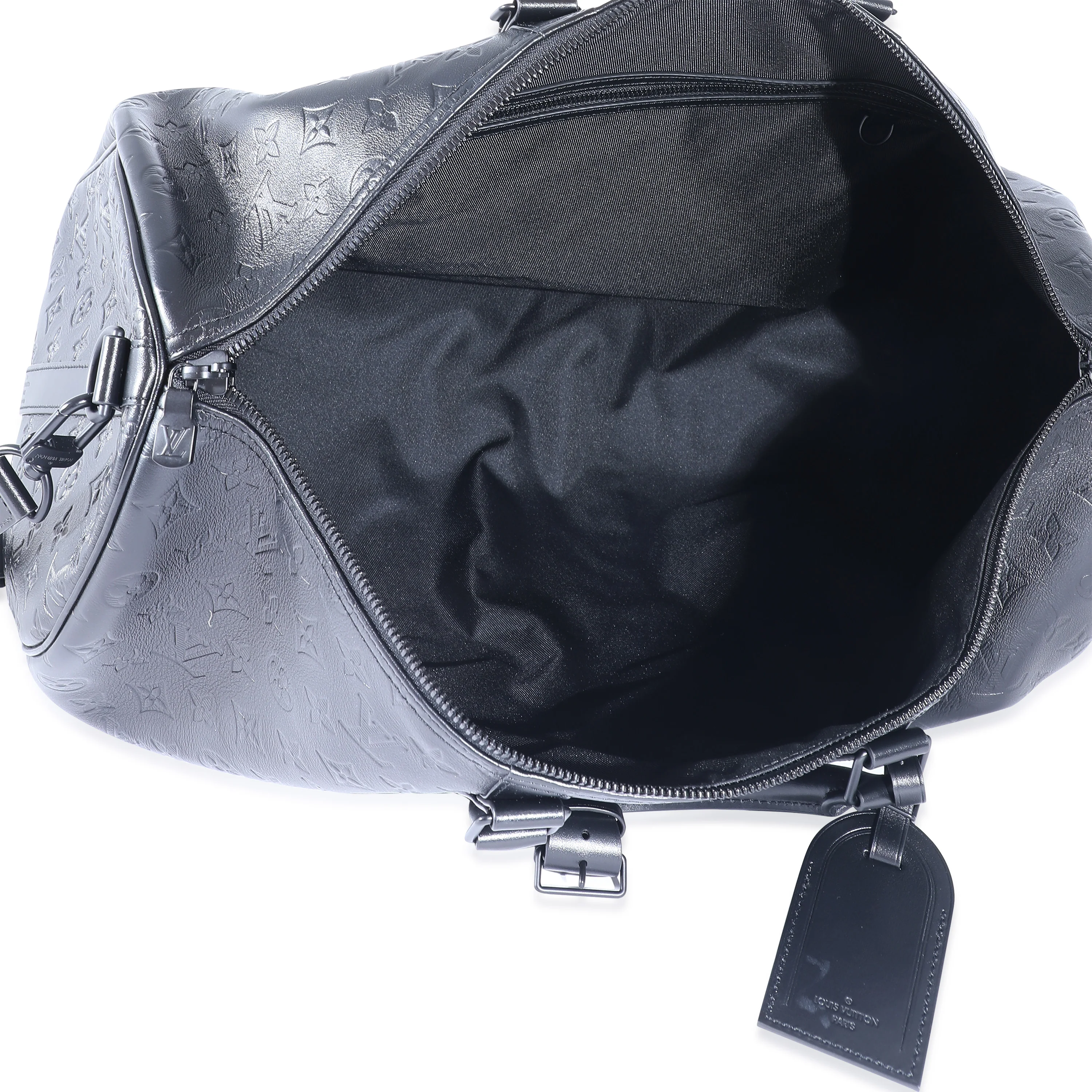 Louis Vuitton Black Monogram Shadow Keepall Bandoulière 50 - Image 8