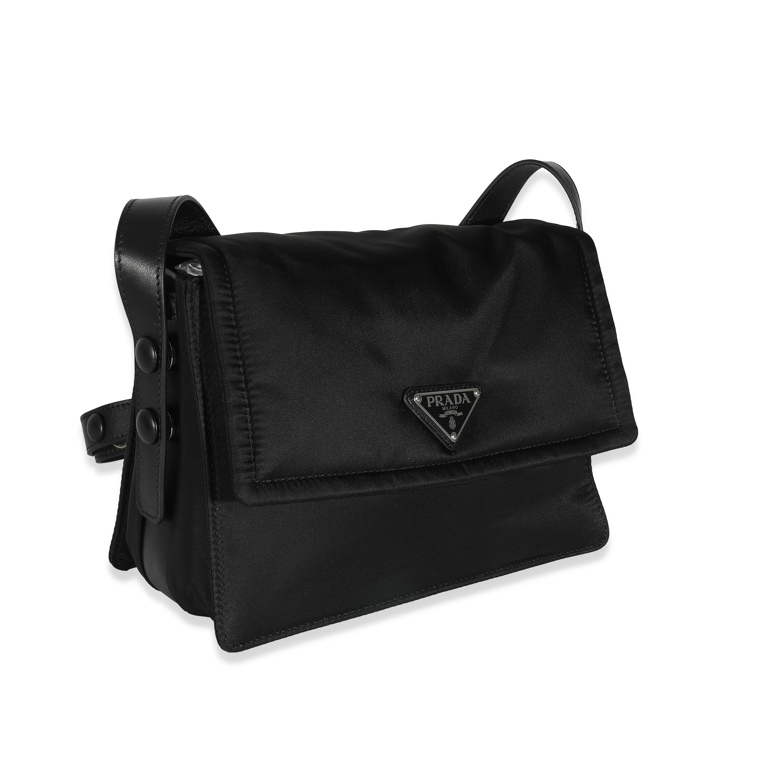 Prada Black Re-Nylon Small Padded Shoulder Bag - Image 3