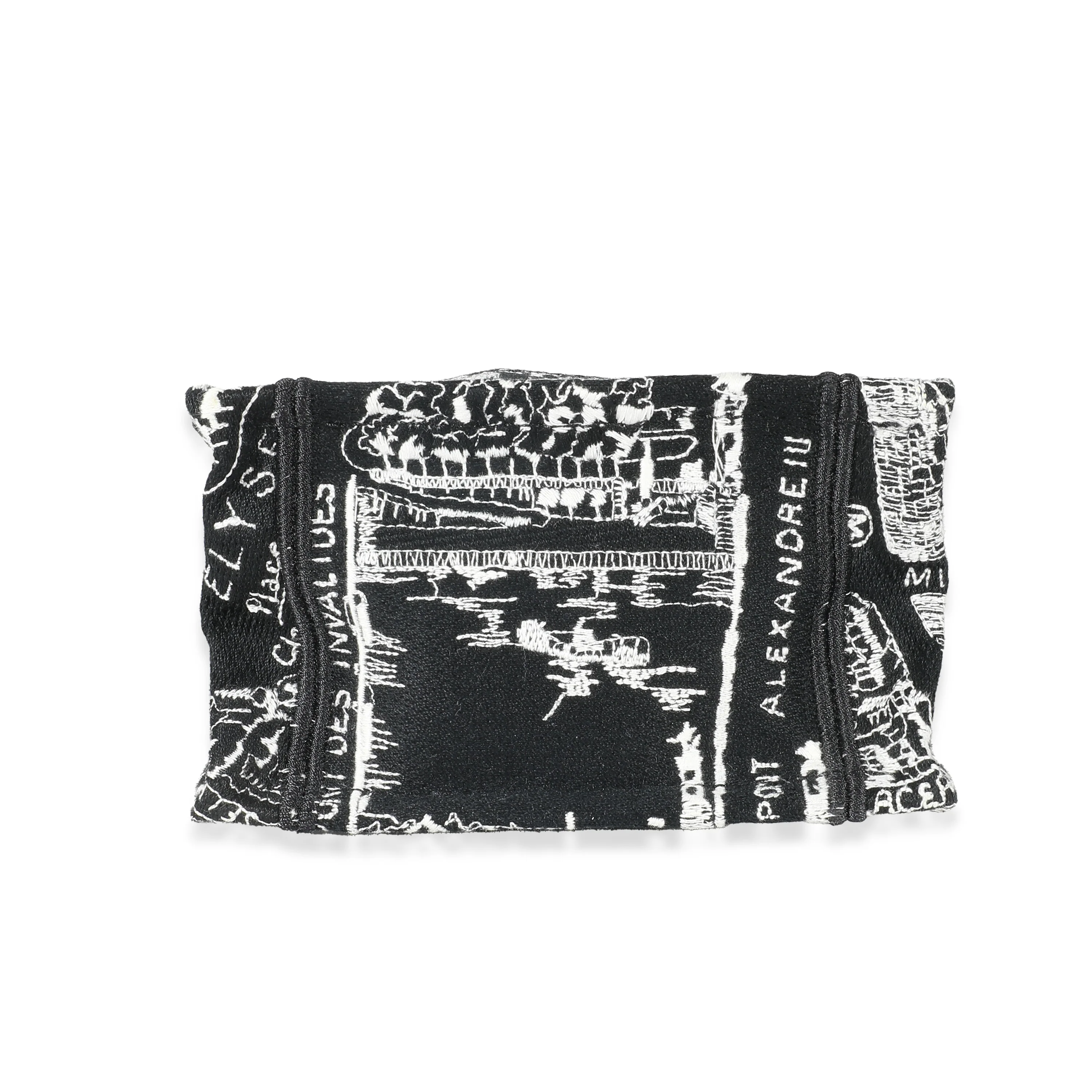 Christian Dior Black Plan De Paris Canvas Mini Dior Book Tote Phone Bag - Image 5