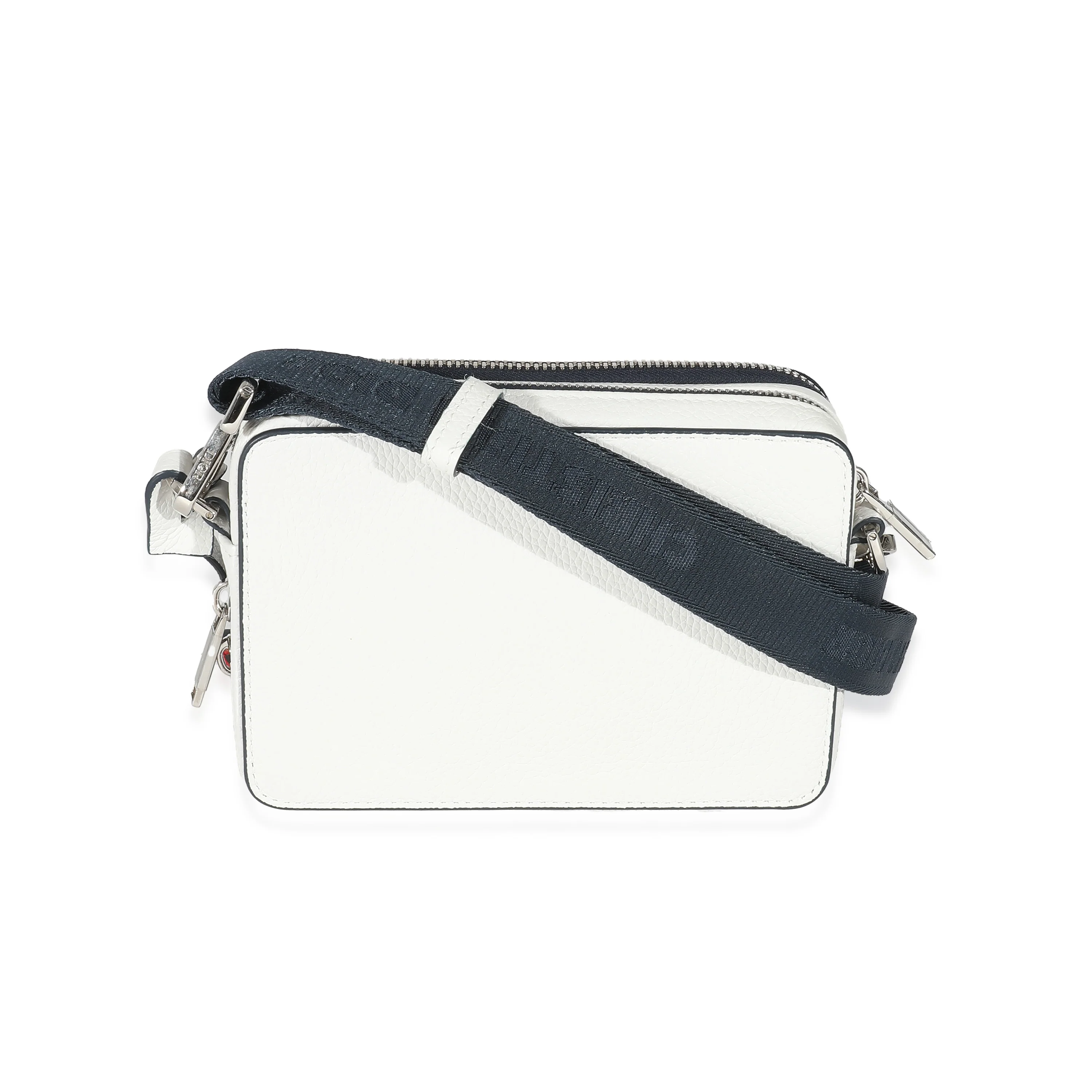 Dior x Shawn Stussy White Grained Calfskin Double Zip Crossbody Pouch - Image 2