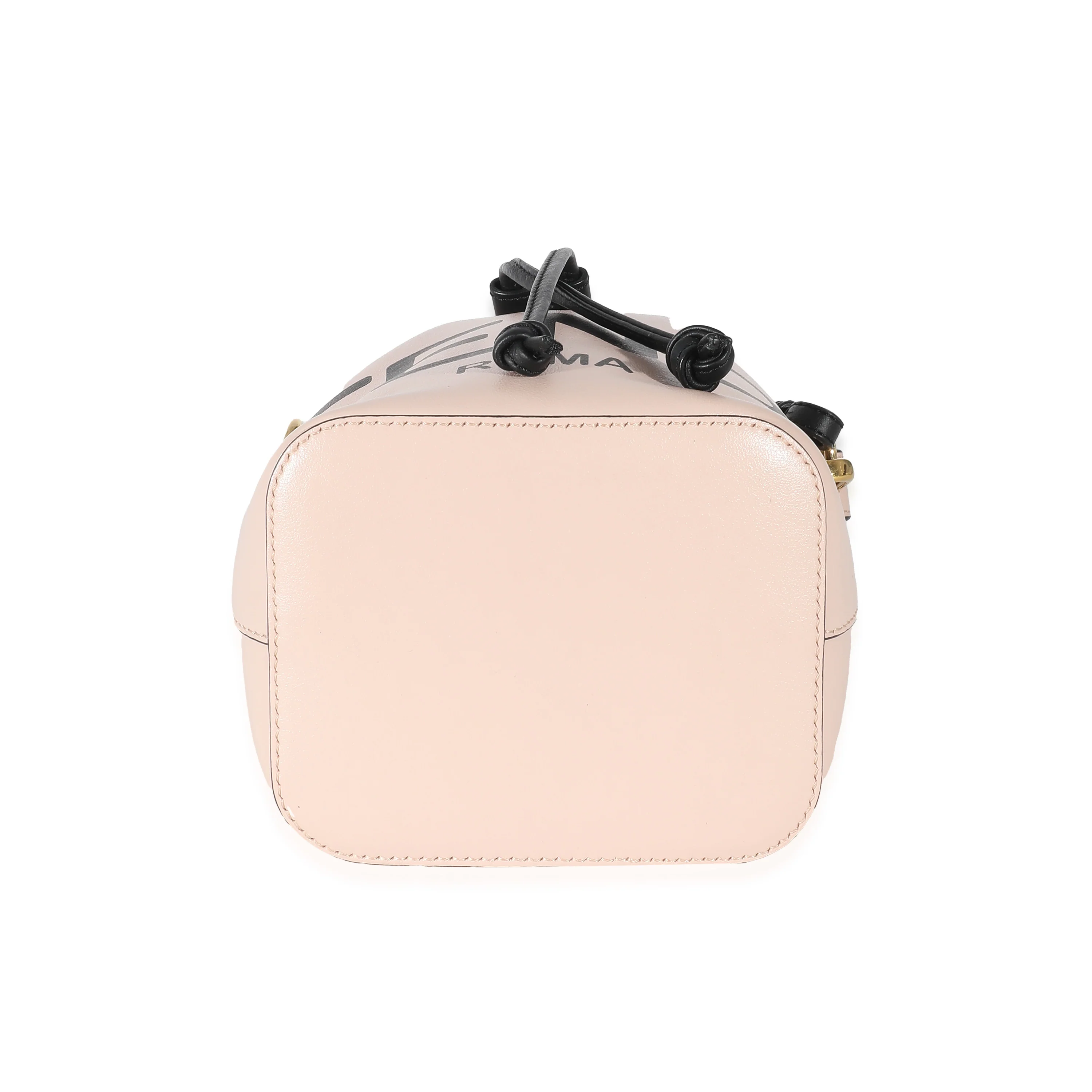 Fendi Rosa Quarzo Leather Logo Mini Mon Tresor Bucket Bag - Image 4