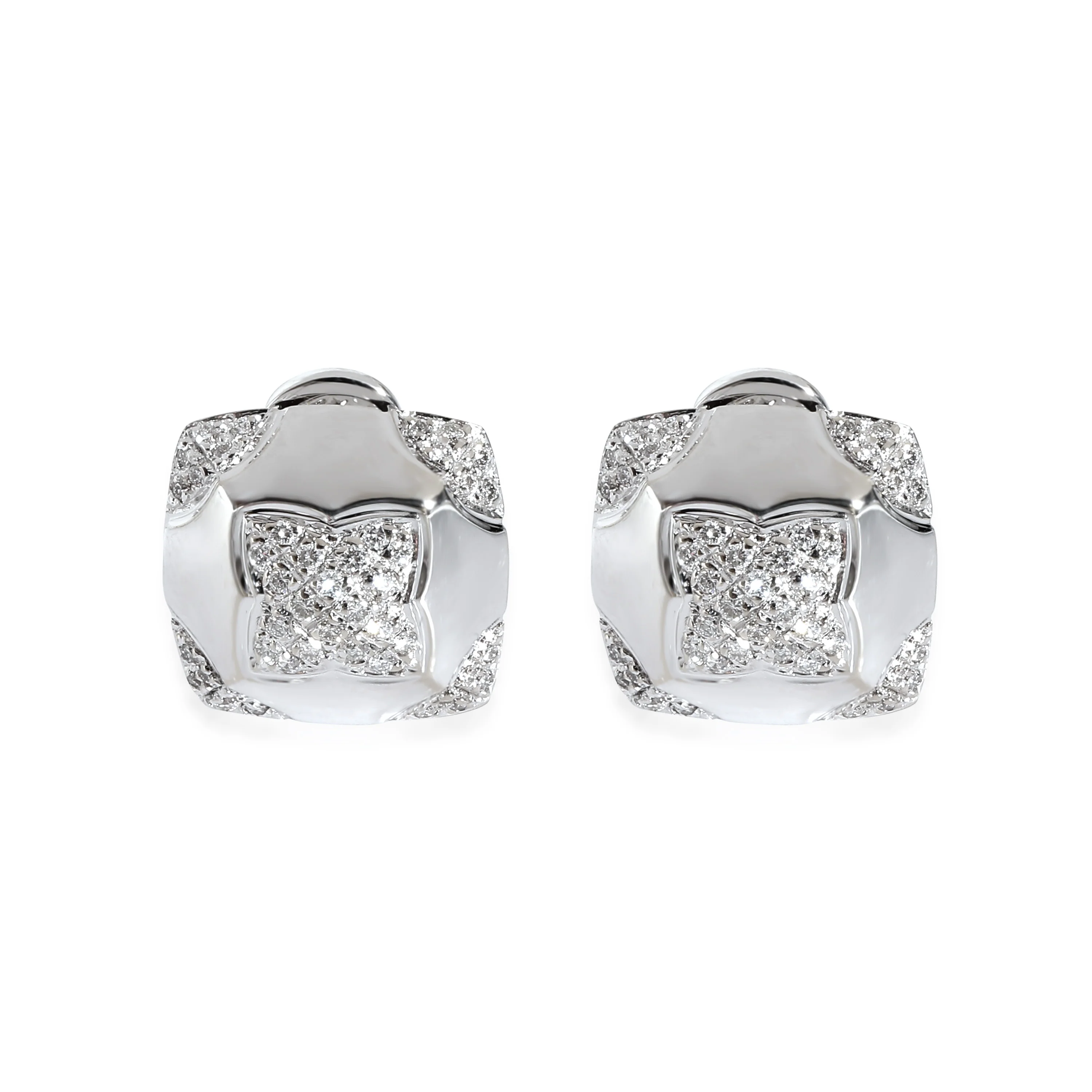 BVLGARI Piramide Diamond Earrings in 18kt White Gold 0.58 CTW