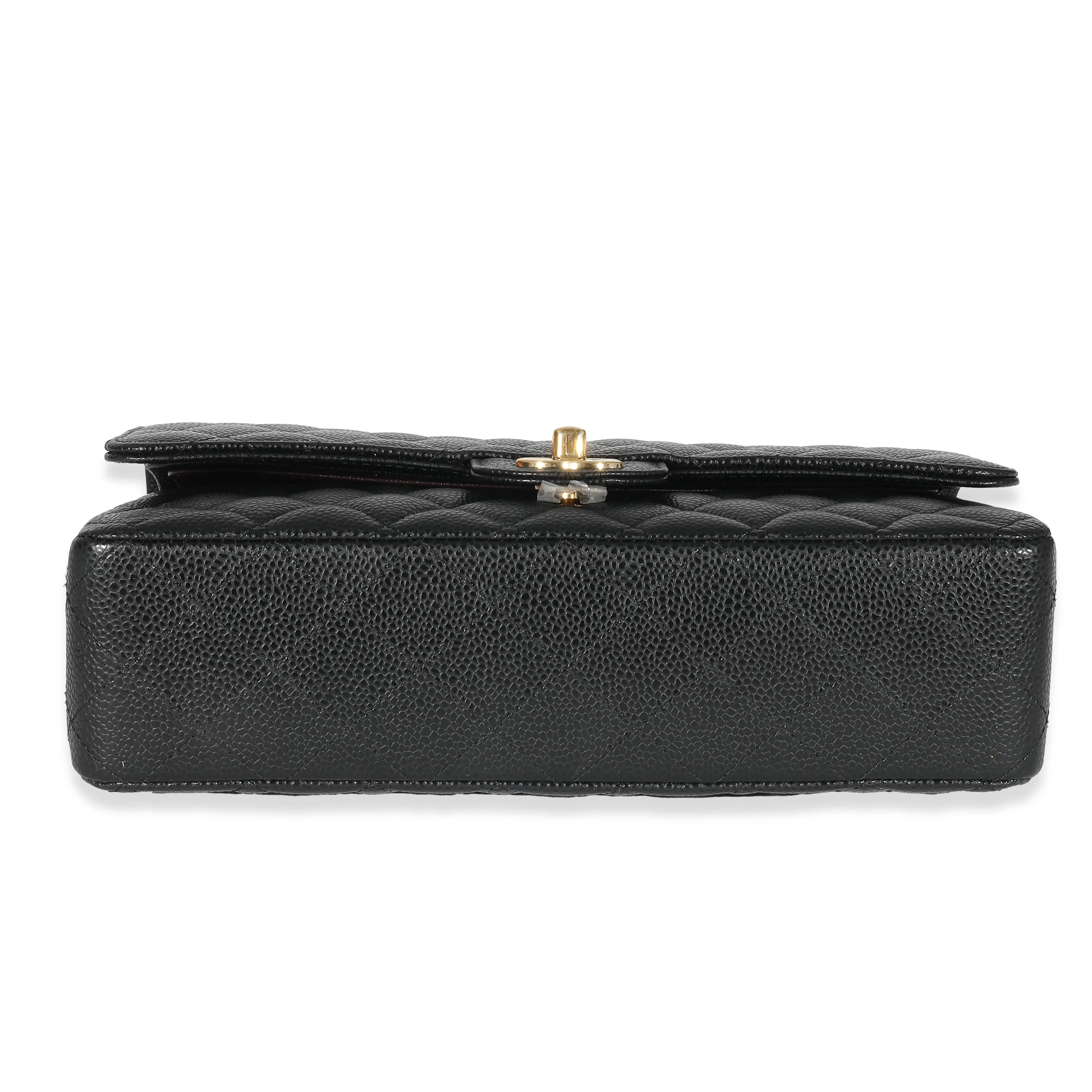 Chanel Black Quilted Caviar Medium Classic Double Flap Bag - Image 5