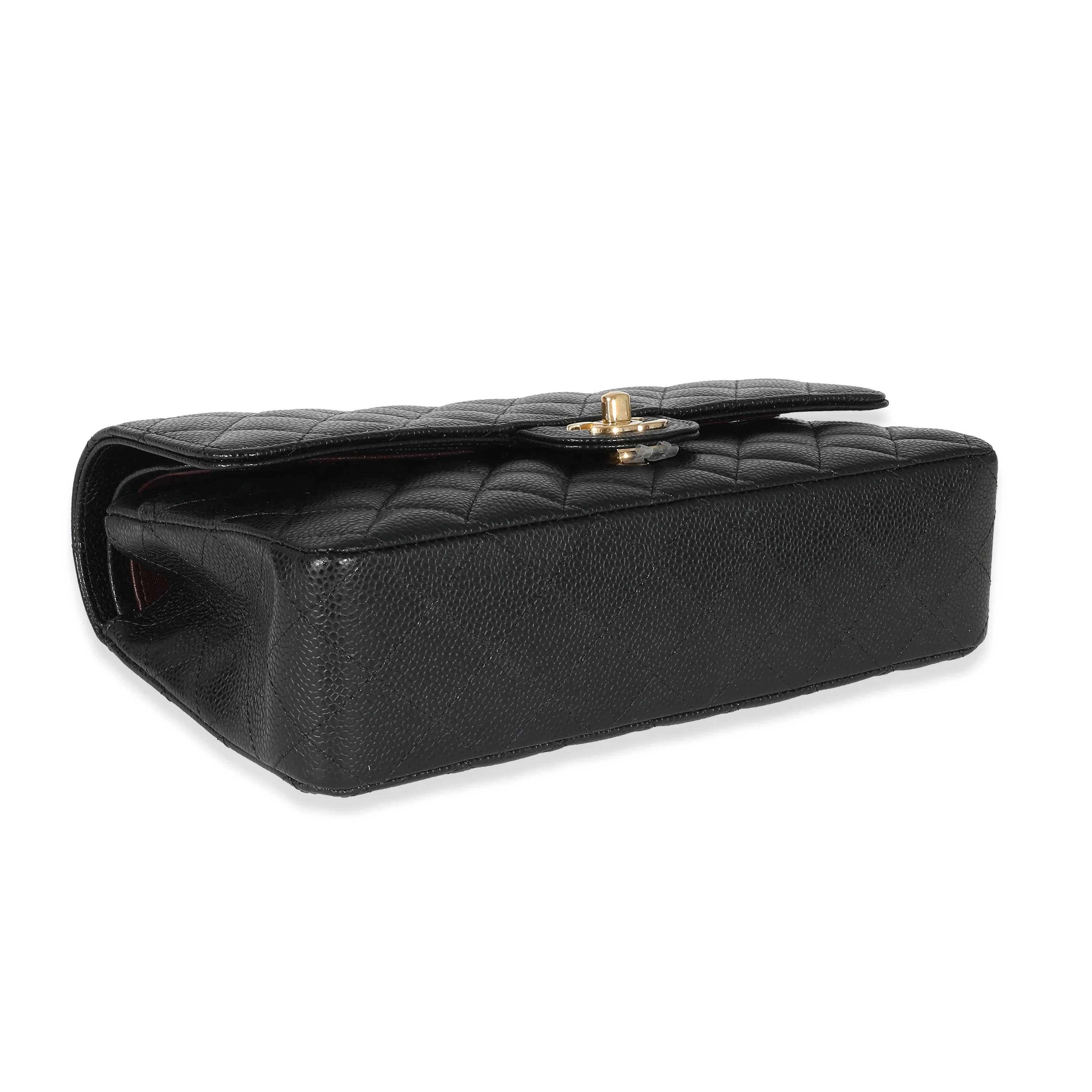 Chanel Black Quilted Caviar Medium Classic Double Flap Bag - Image 6