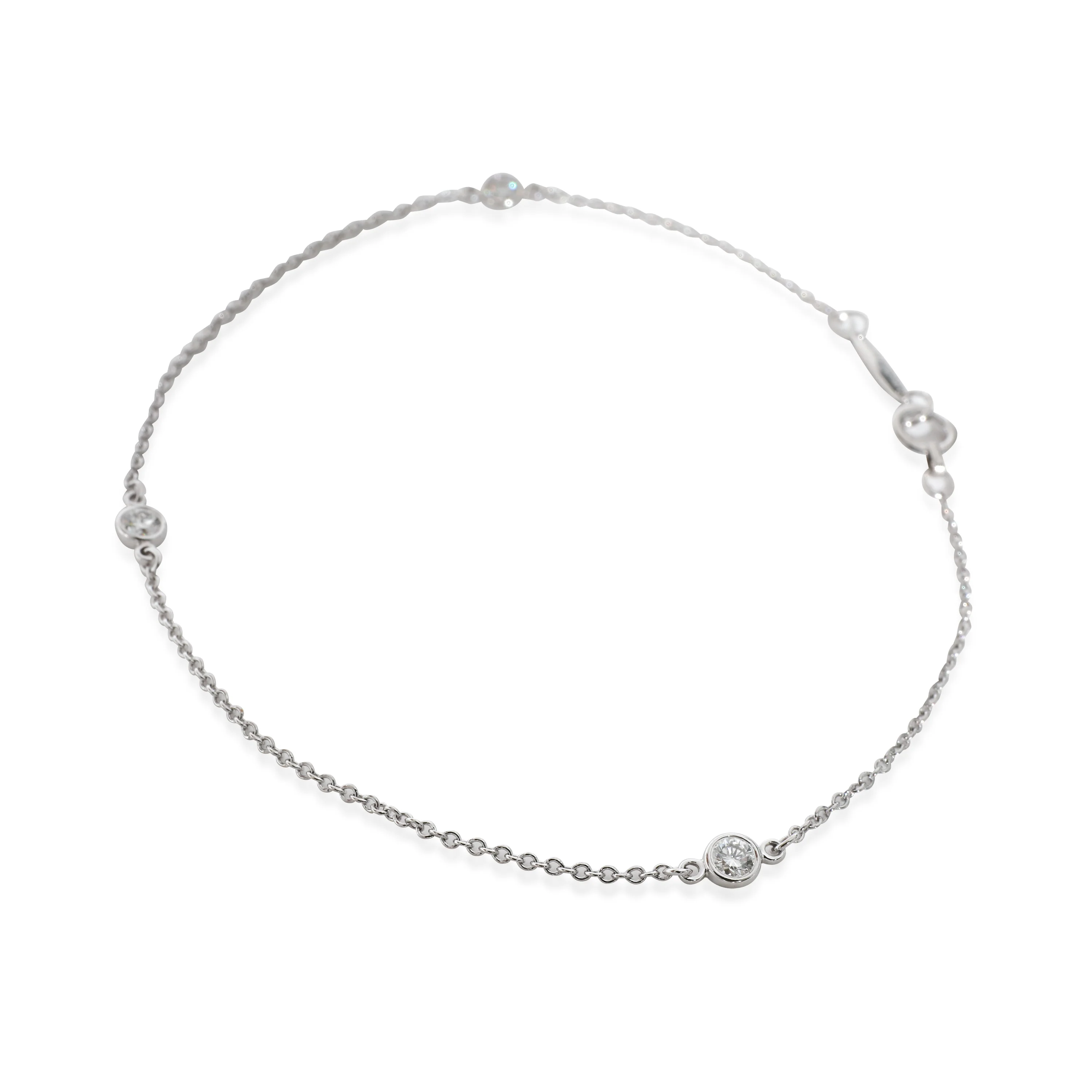 Elsa Peretti Diamond by the Yard Bracelet in Platinum 0.15 CTW - Image 2