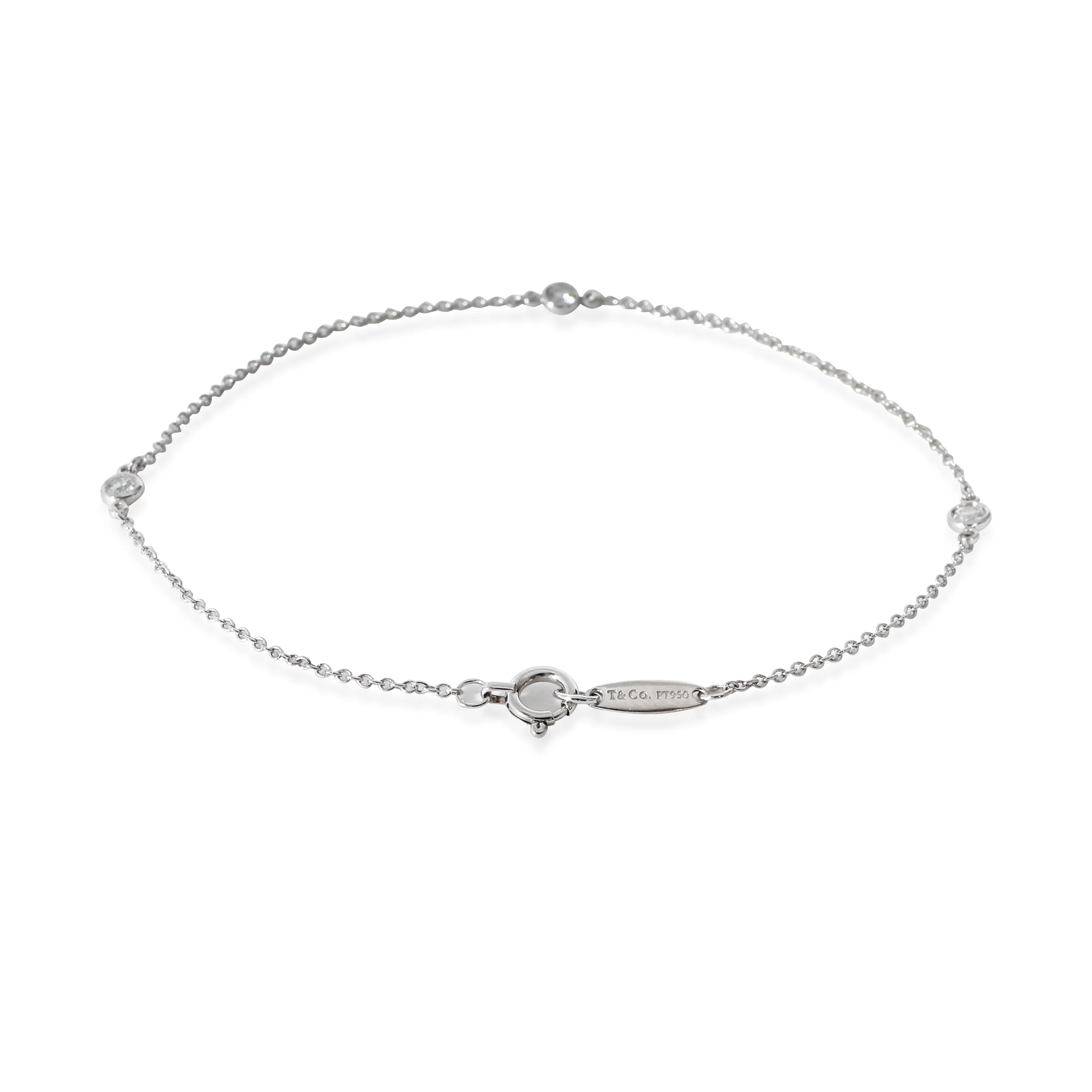 Elsa Peretti Diamond by the Yard Bracelet in Platinum 0.15 CTW - Image 4