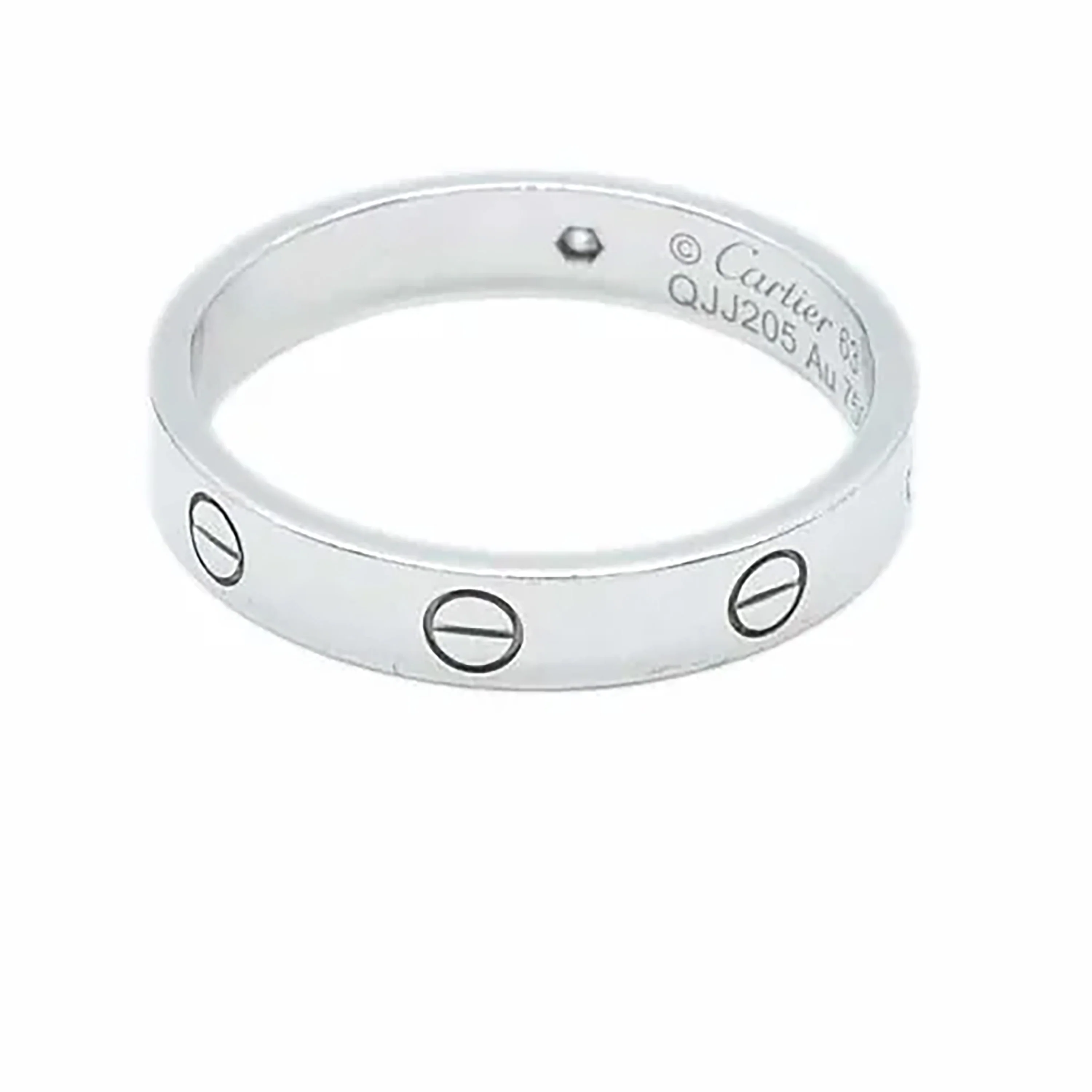 Love Wedding Band, 1 Diamond (White Gold) - Image 3