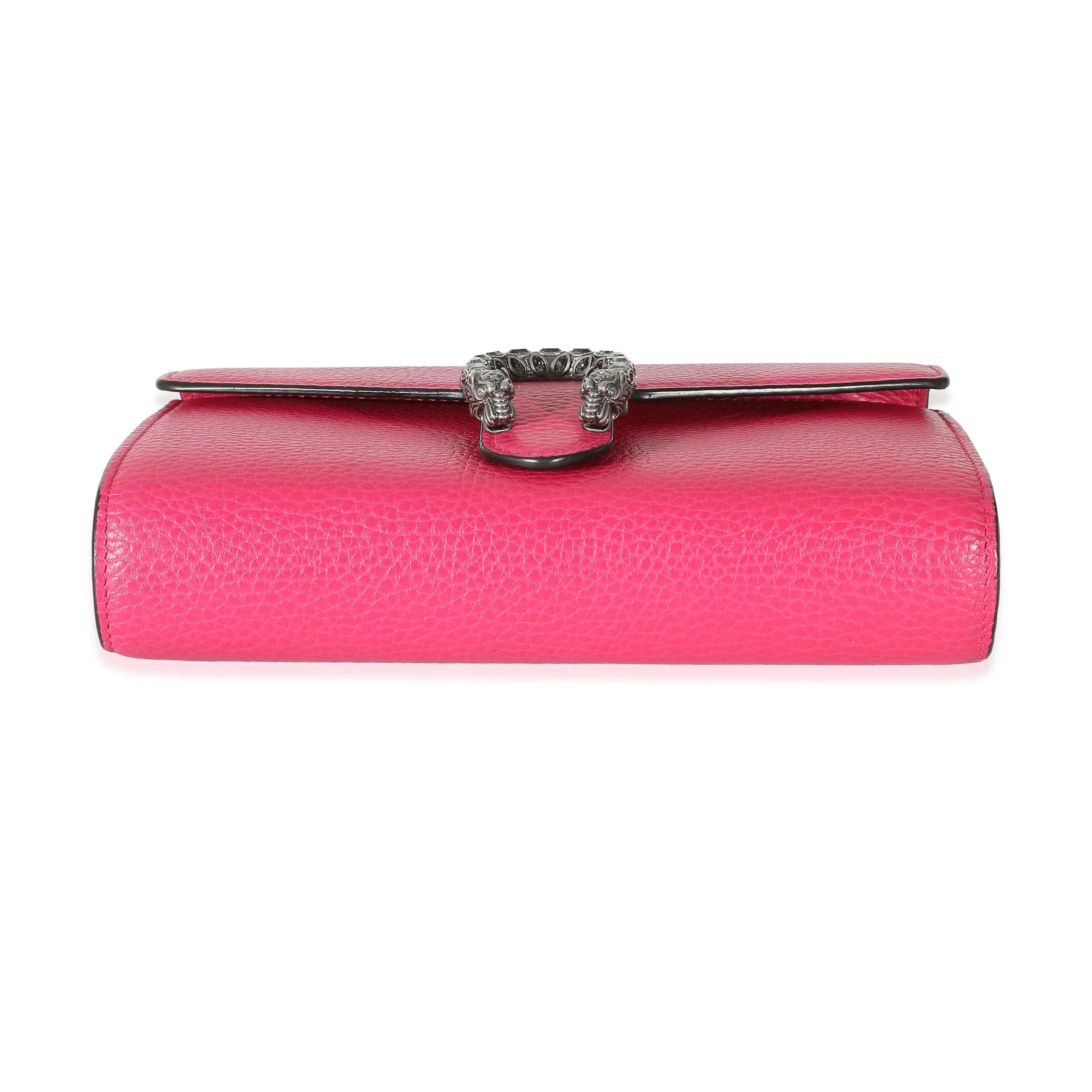 Gucci Pink Dollar Calfskin Crystal Mini Dionysus Chain Wallet - Image 4