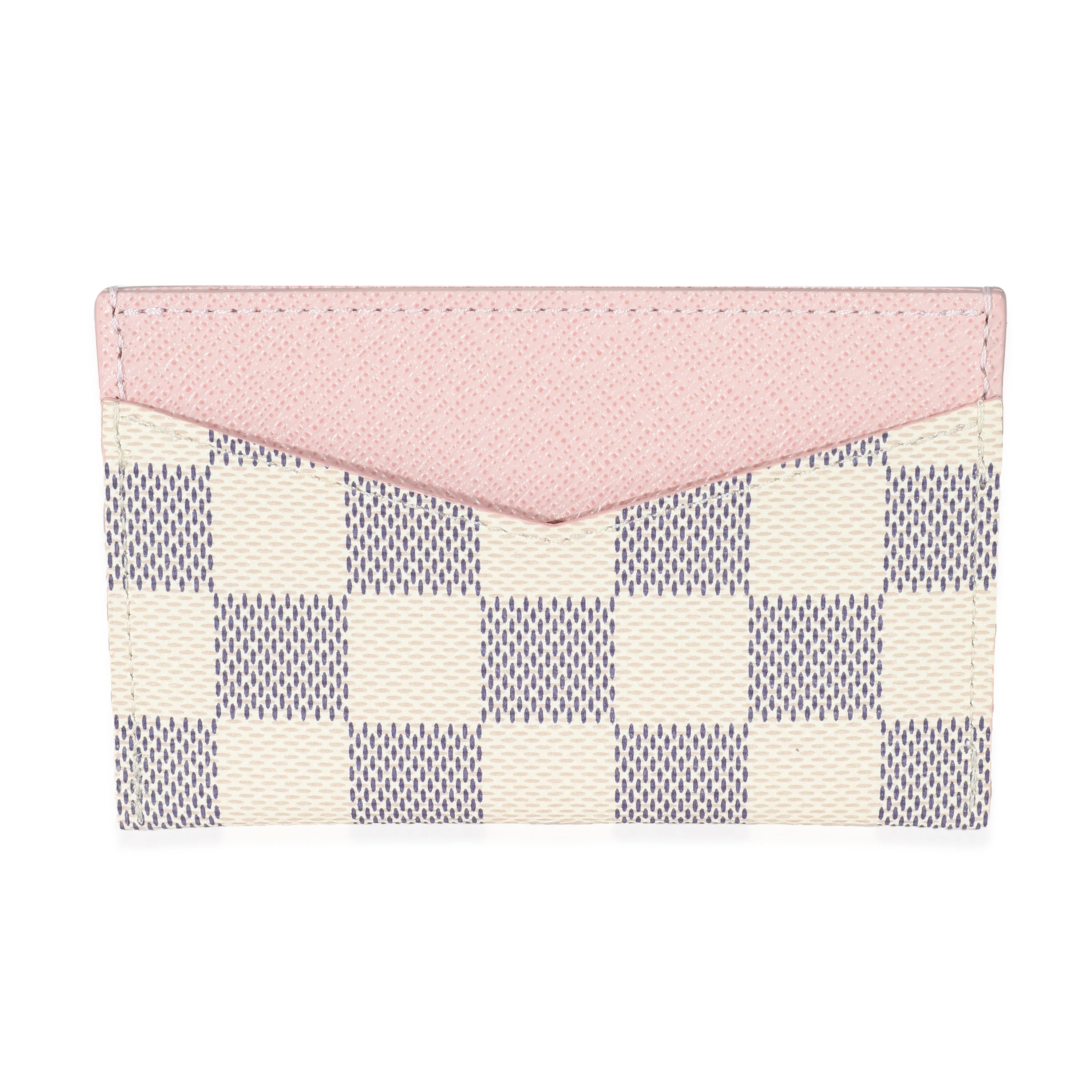 Louis Vuitton Rose Ballerine Damier Azur Canvas Daily Card Holder - Image 3
