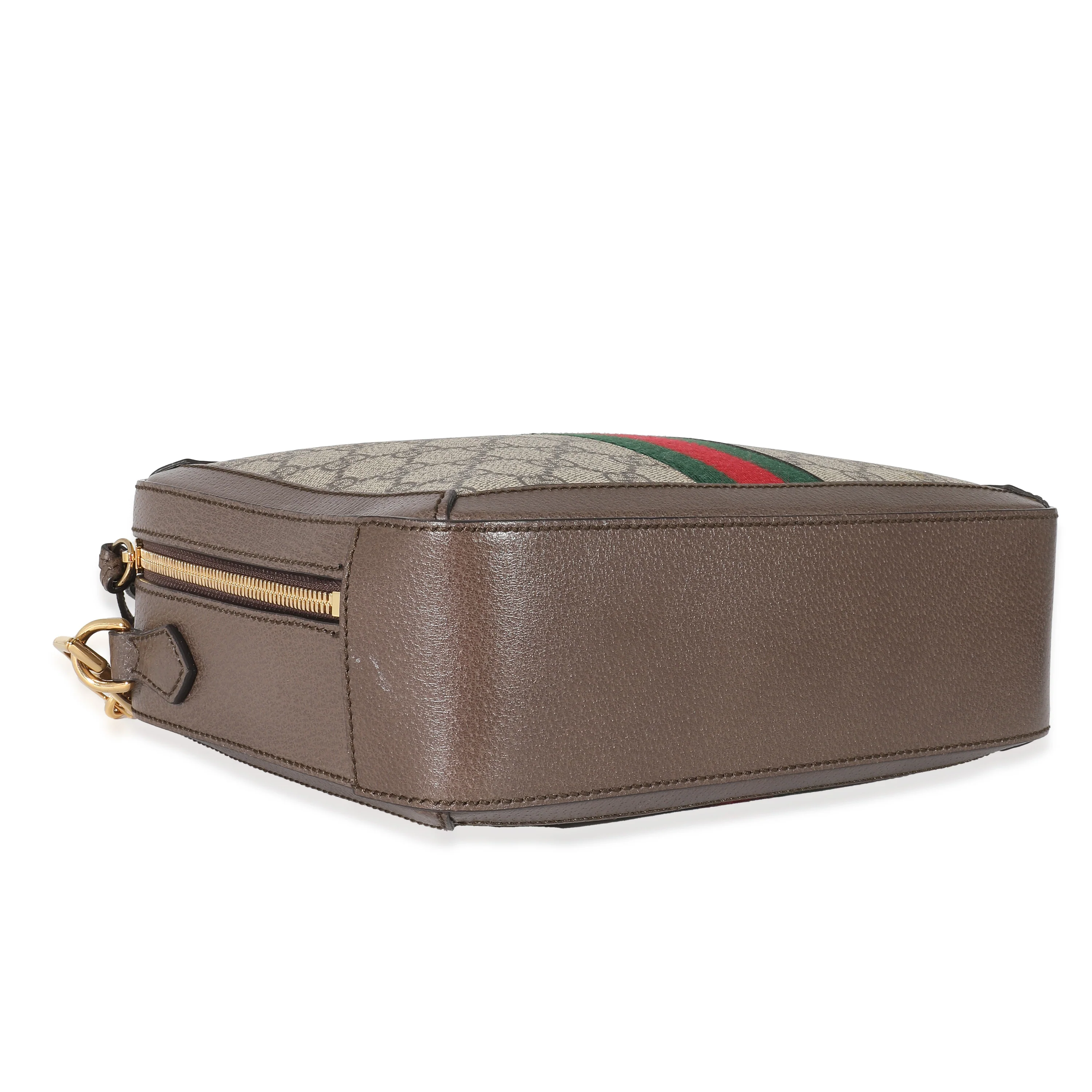 Gucci Brown GG Supreme Web Ophidia Top Handle Bag - Image 6