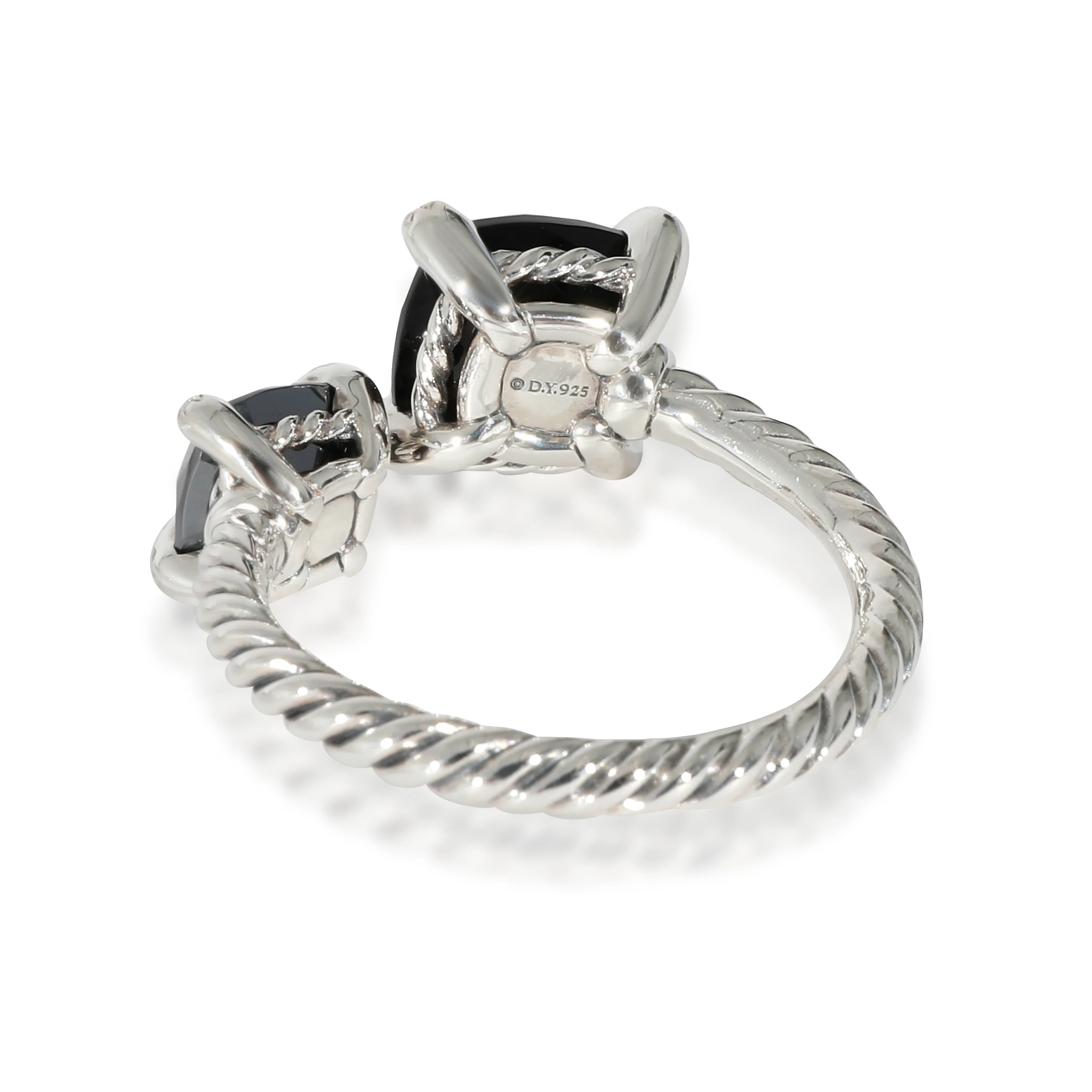 David Yurman Chatelaine Bypass Ring in Sterling Silver 0.08 CTW - Image 3