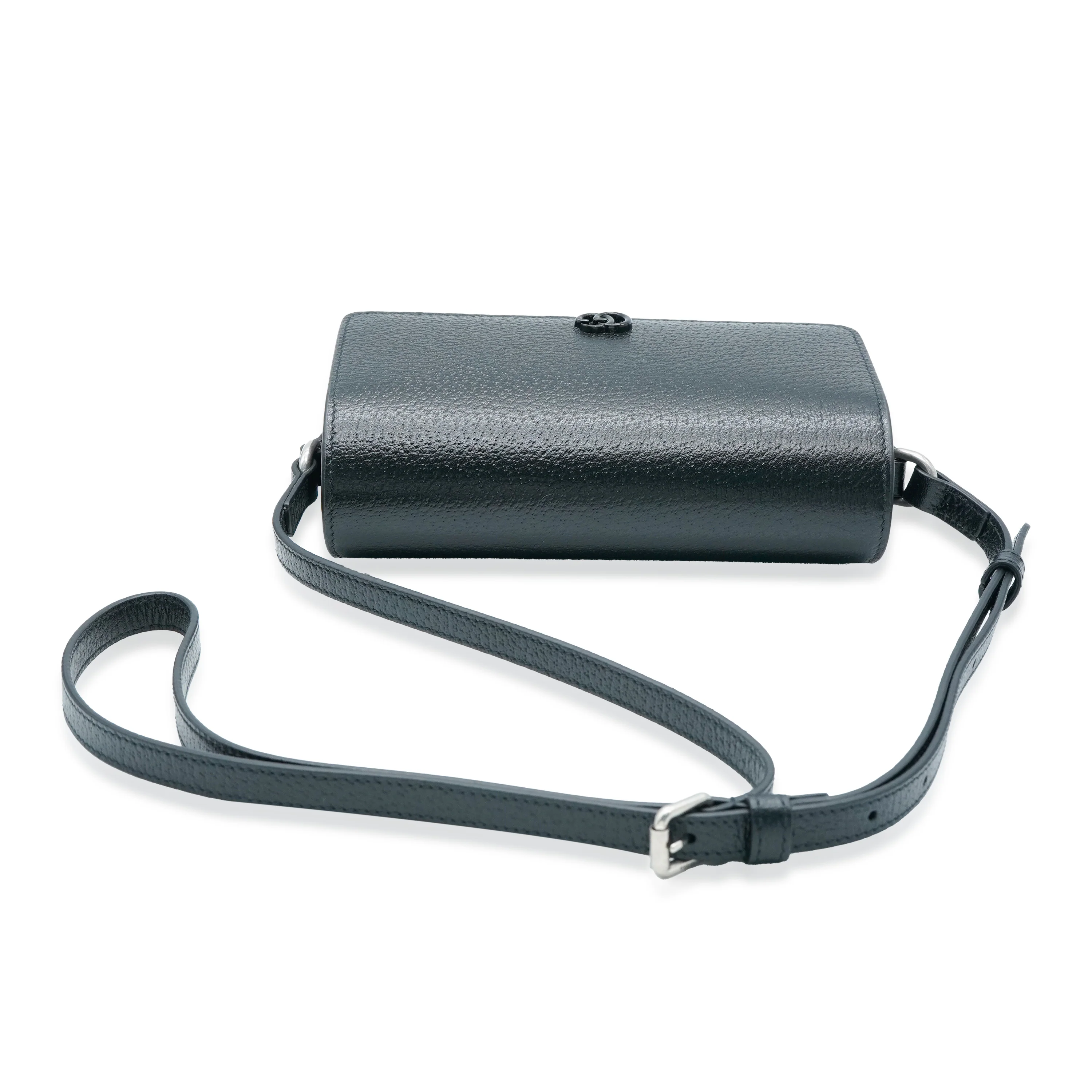 Gucci Black Leather Interlocking GG Mini Bag - Image 3