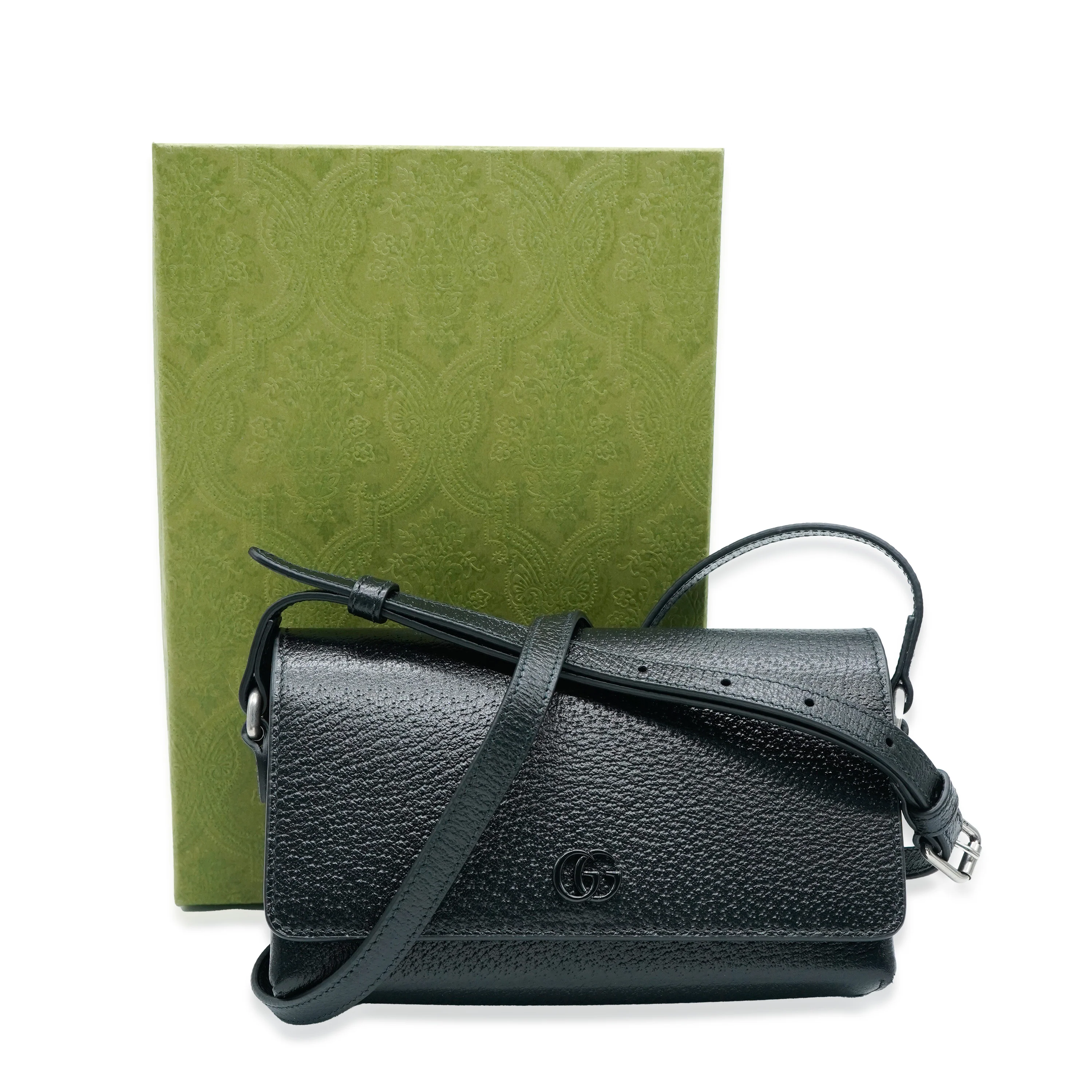 Gucci Black Leather Interlocking GG Mini Bag - Image 7
