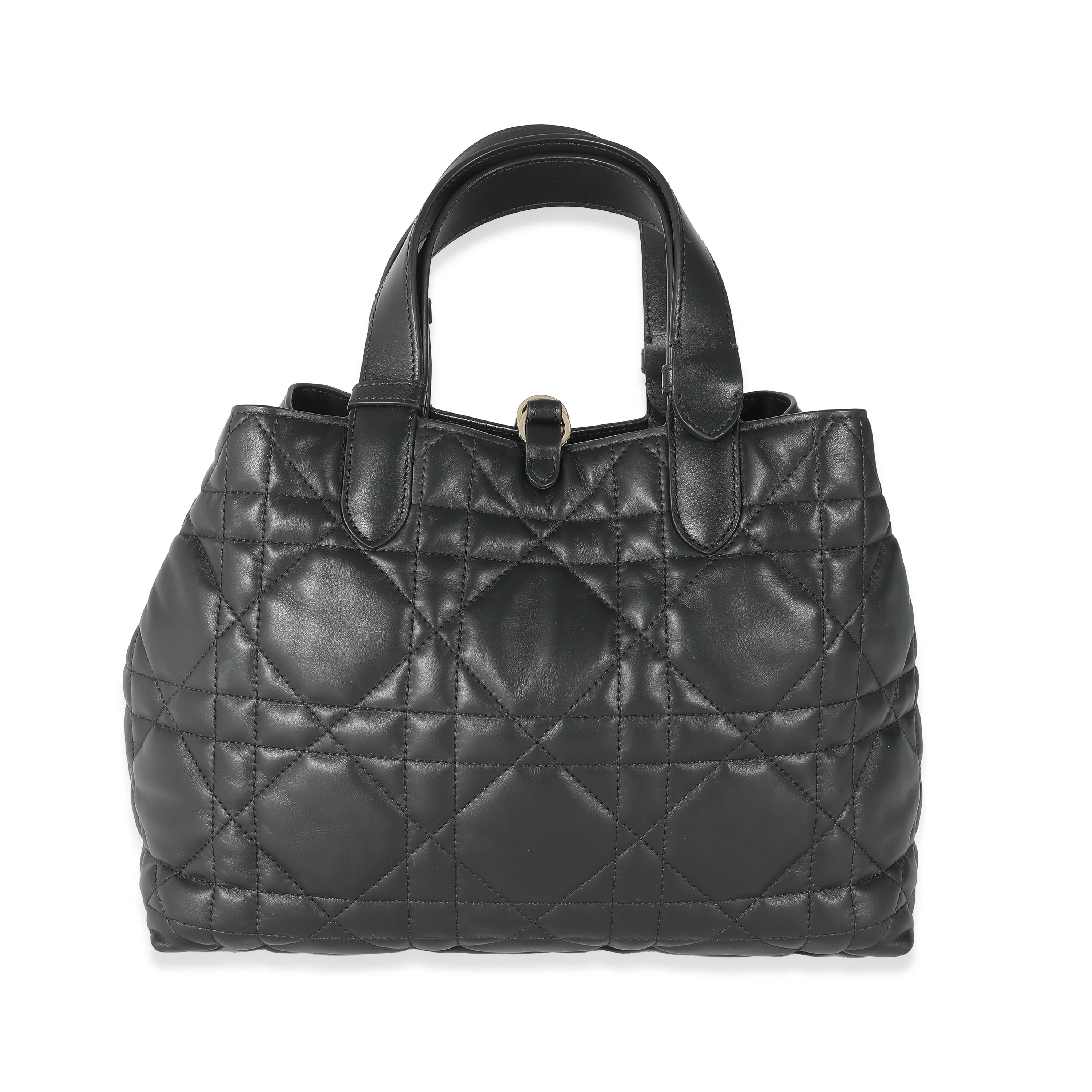 Christian Dior Black Calfskin Macrocannage Medium Toujours - Image 3