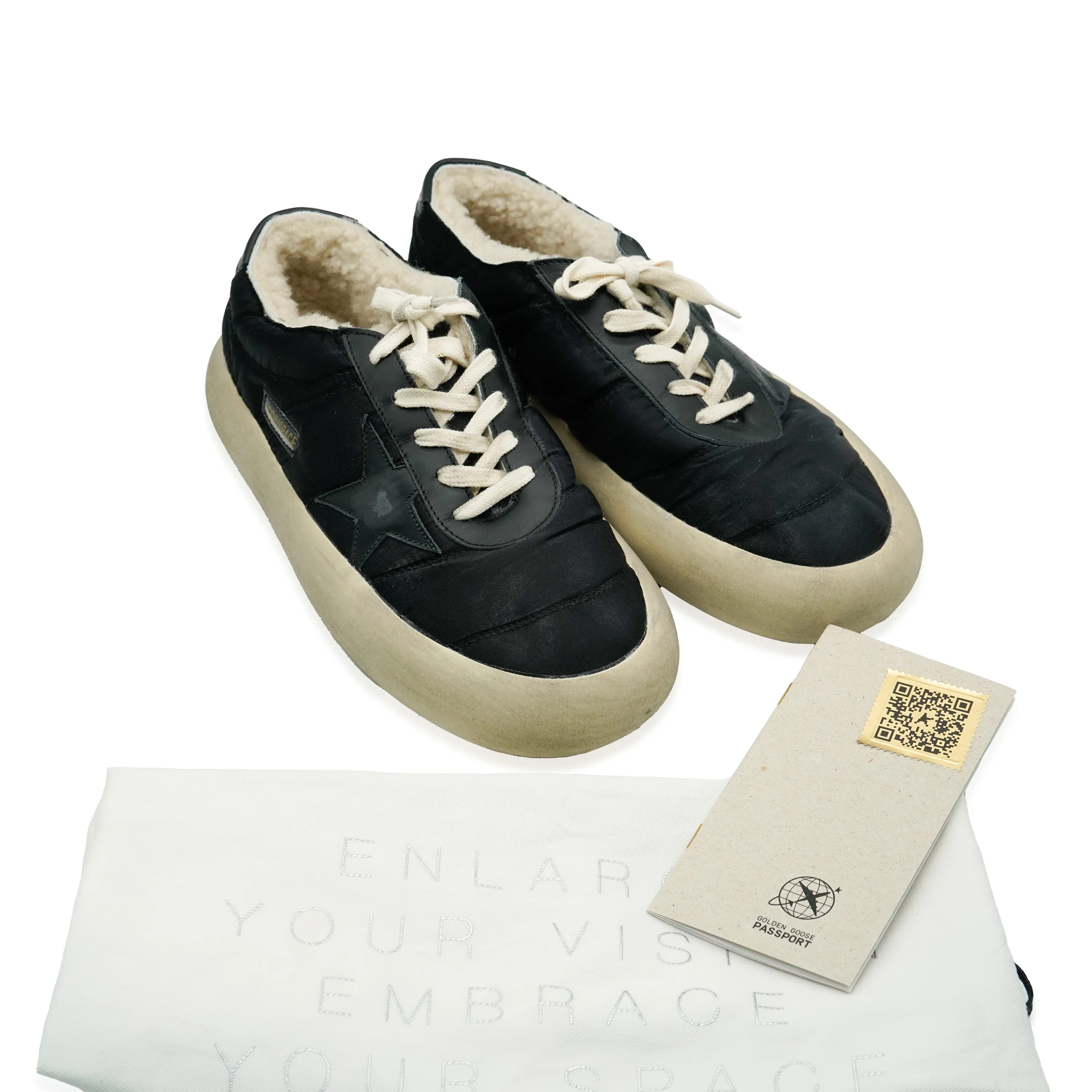 Black Nylon Shearling Space Star 42 - Image 11