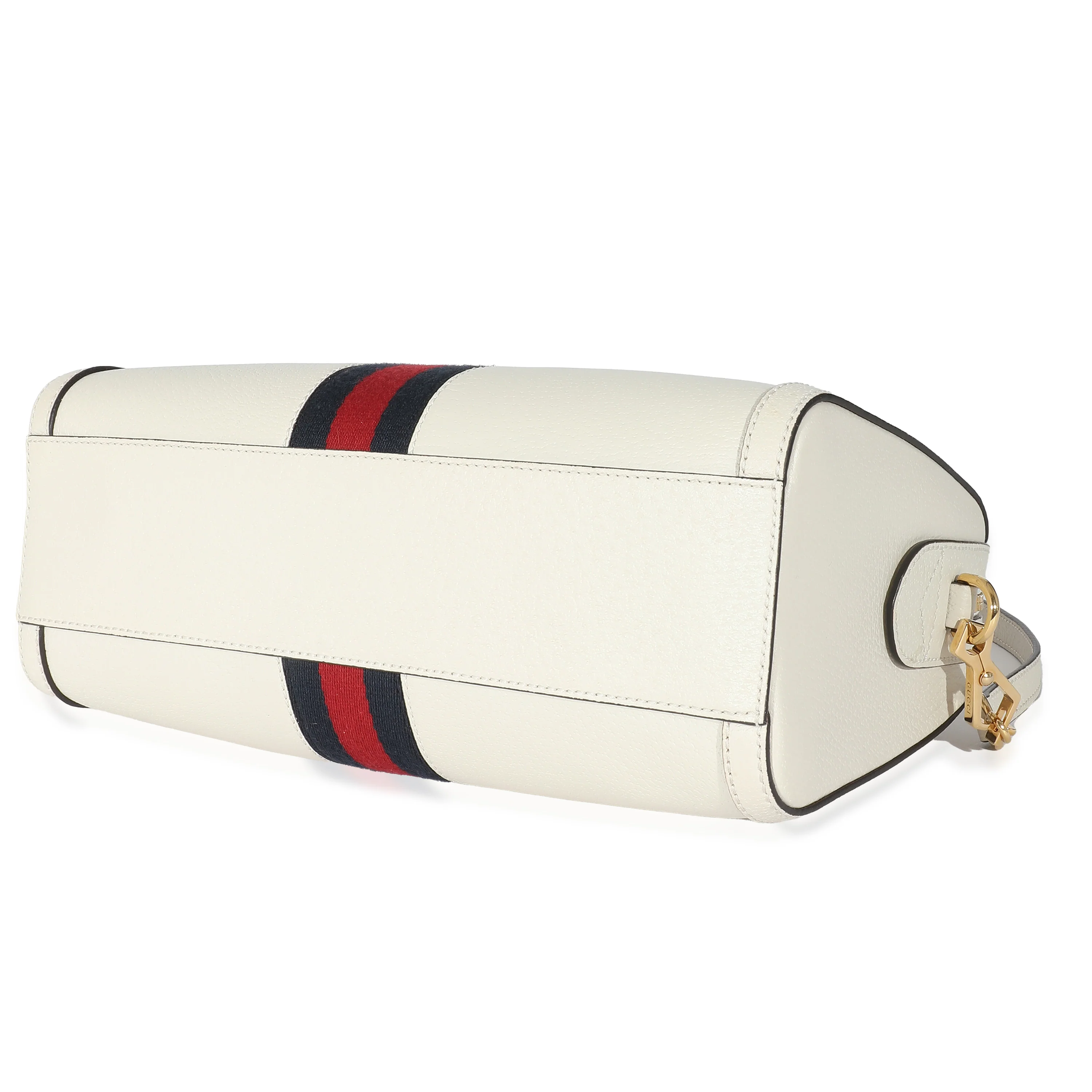 Gucci Mystic White Textured Calfskin Ophidia Medium Boston Bag - Image 5