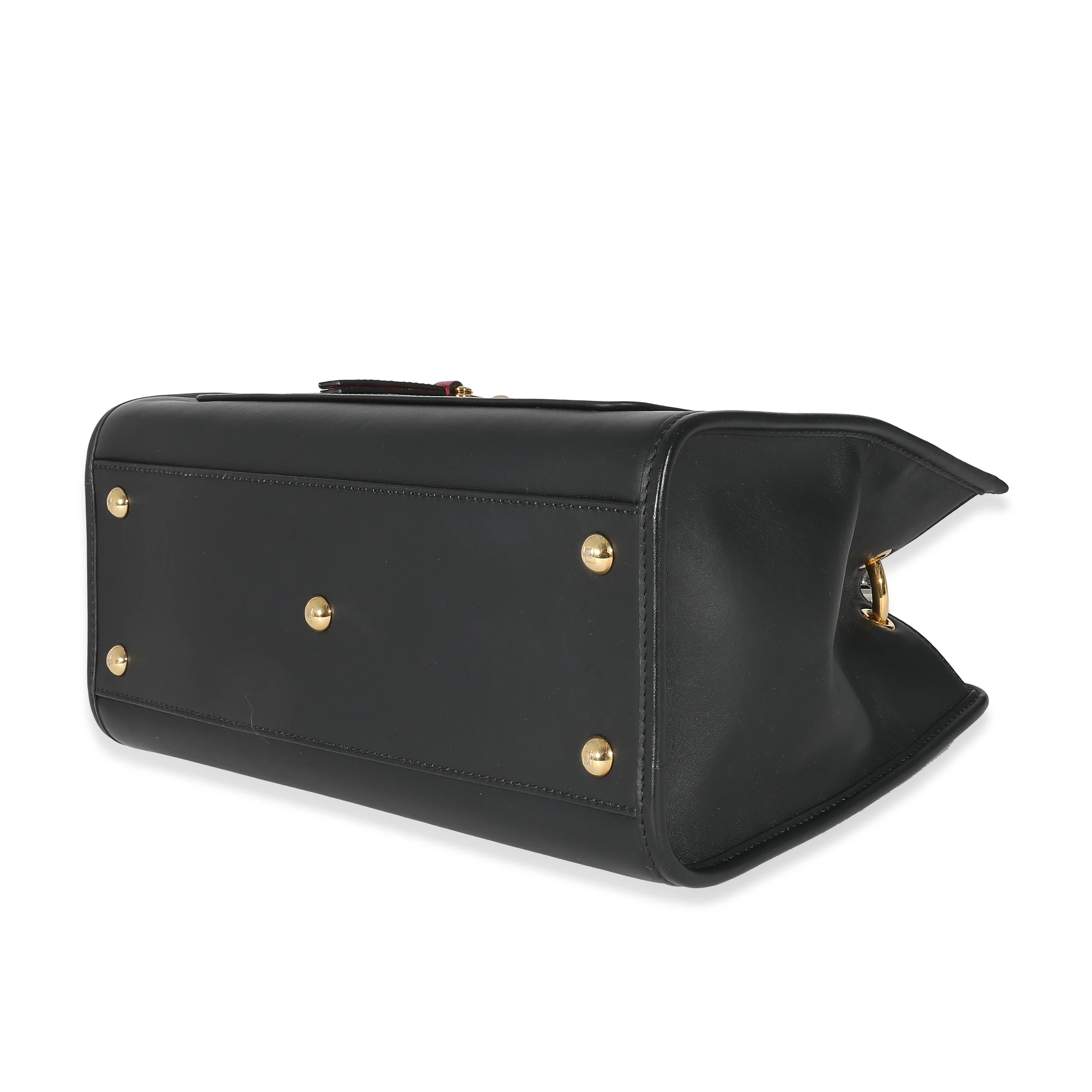 Black Zucca Embossed Leather Small Runaway Satchel - Image 6