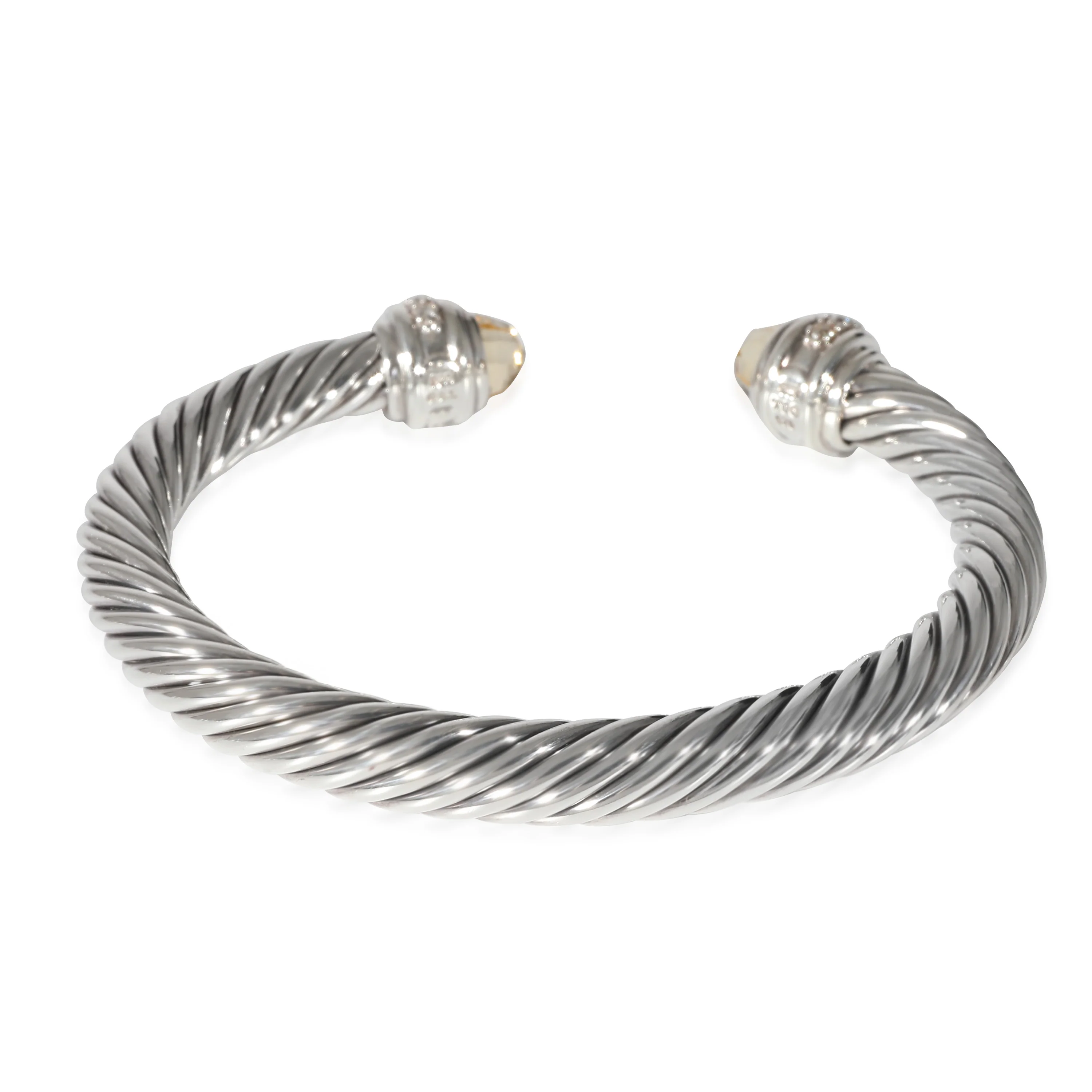 Cable Bracelet With Citrine in Sterling Silver 0.41 CTW - Image 4