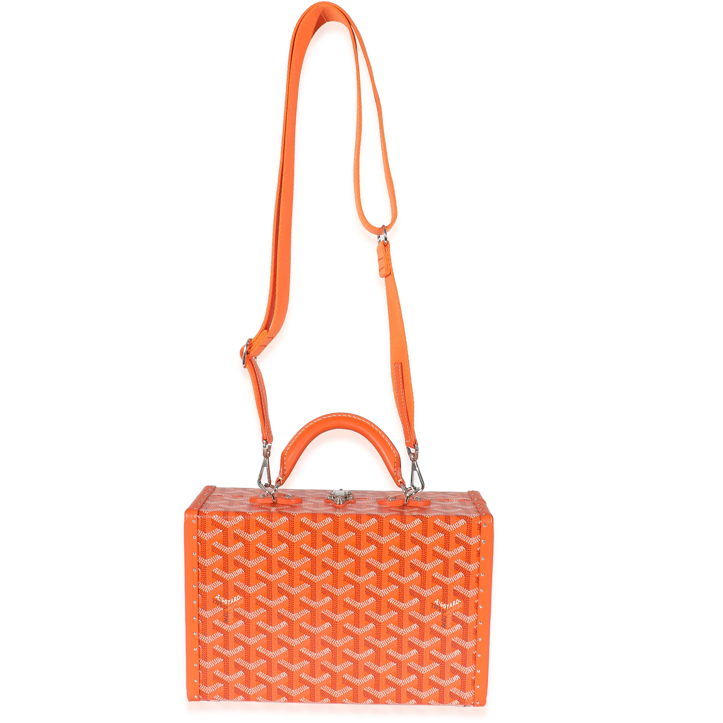 Goyard Orange Goyardine Canvas Grand Hotel Trunk PM - Image 4