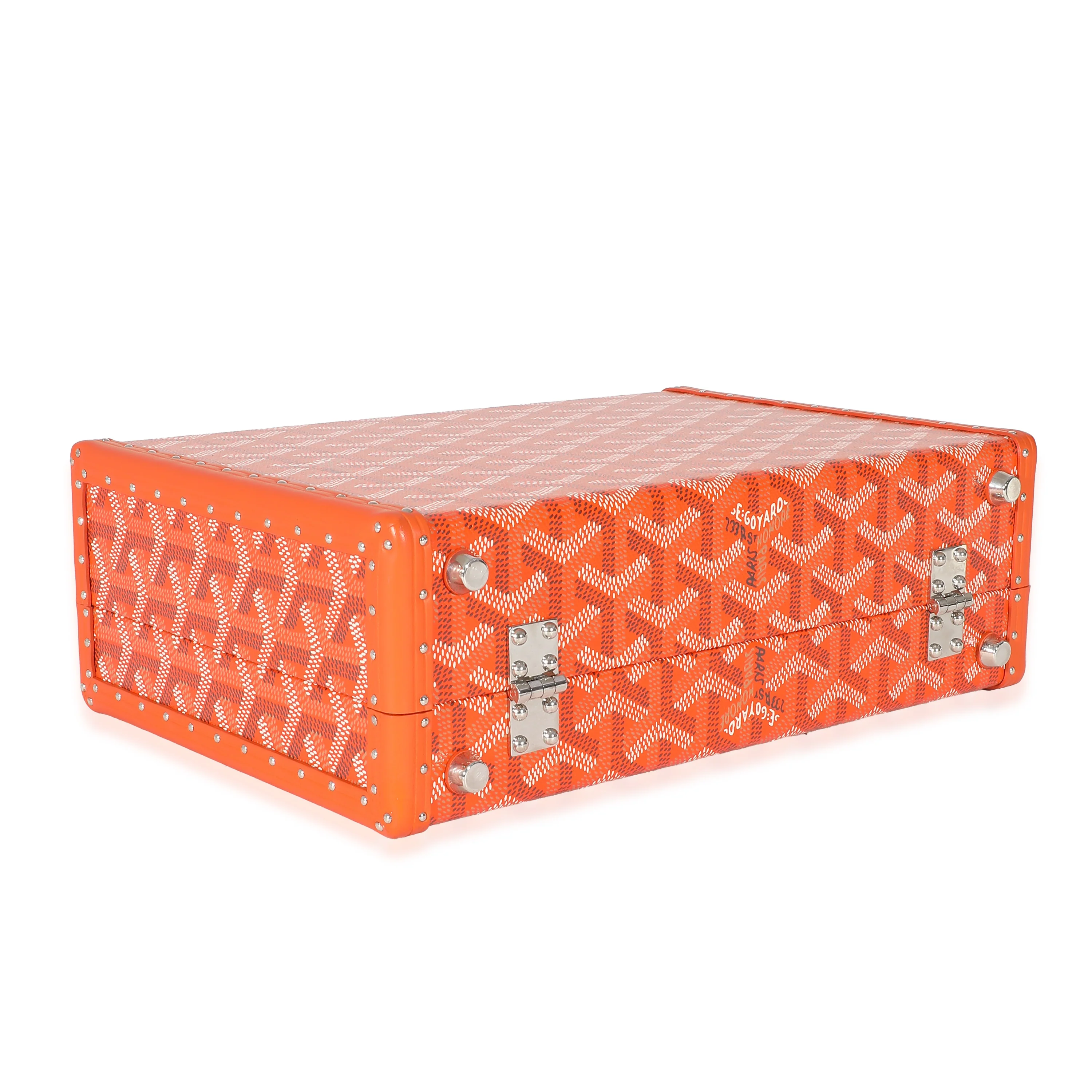 Goyard Orange Goyardine Canvas Grand Hotel Trunk PM - Image 6