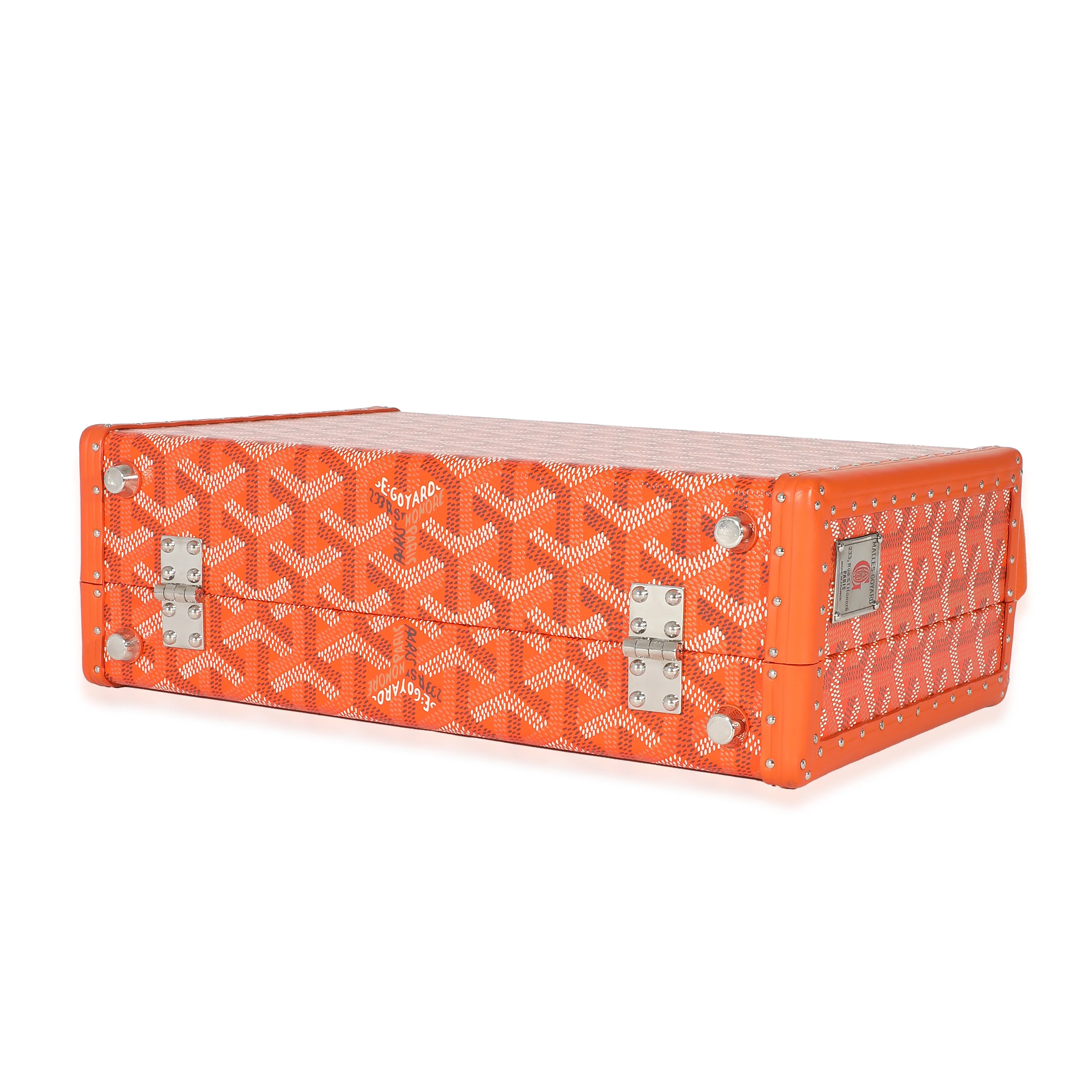 Goyard Orange Goyardine Canvas Grand Hotel Trunk PM - Image 7