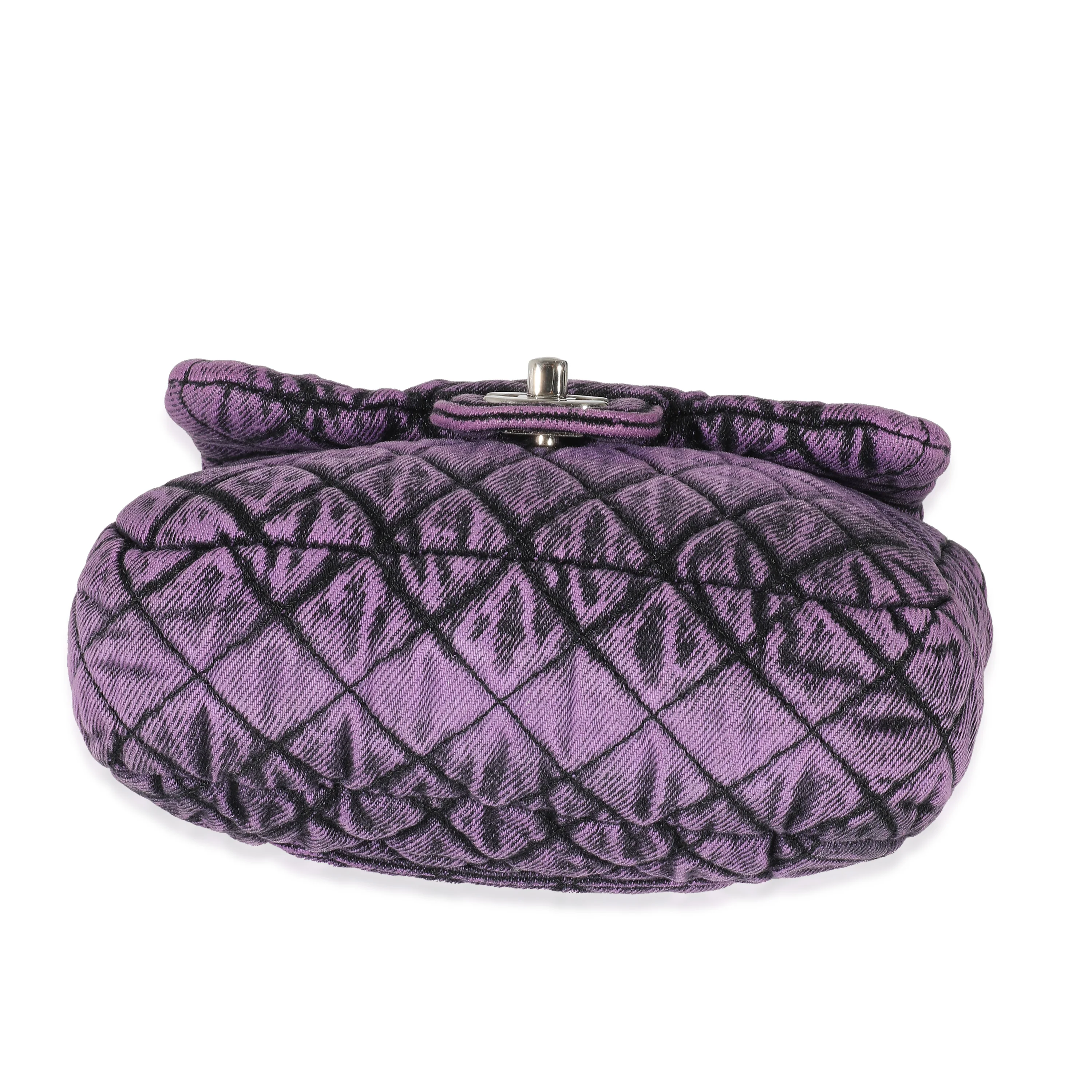 Chanel 20C Purple Distressed Denimpression Small Flap Bag - Image 4
