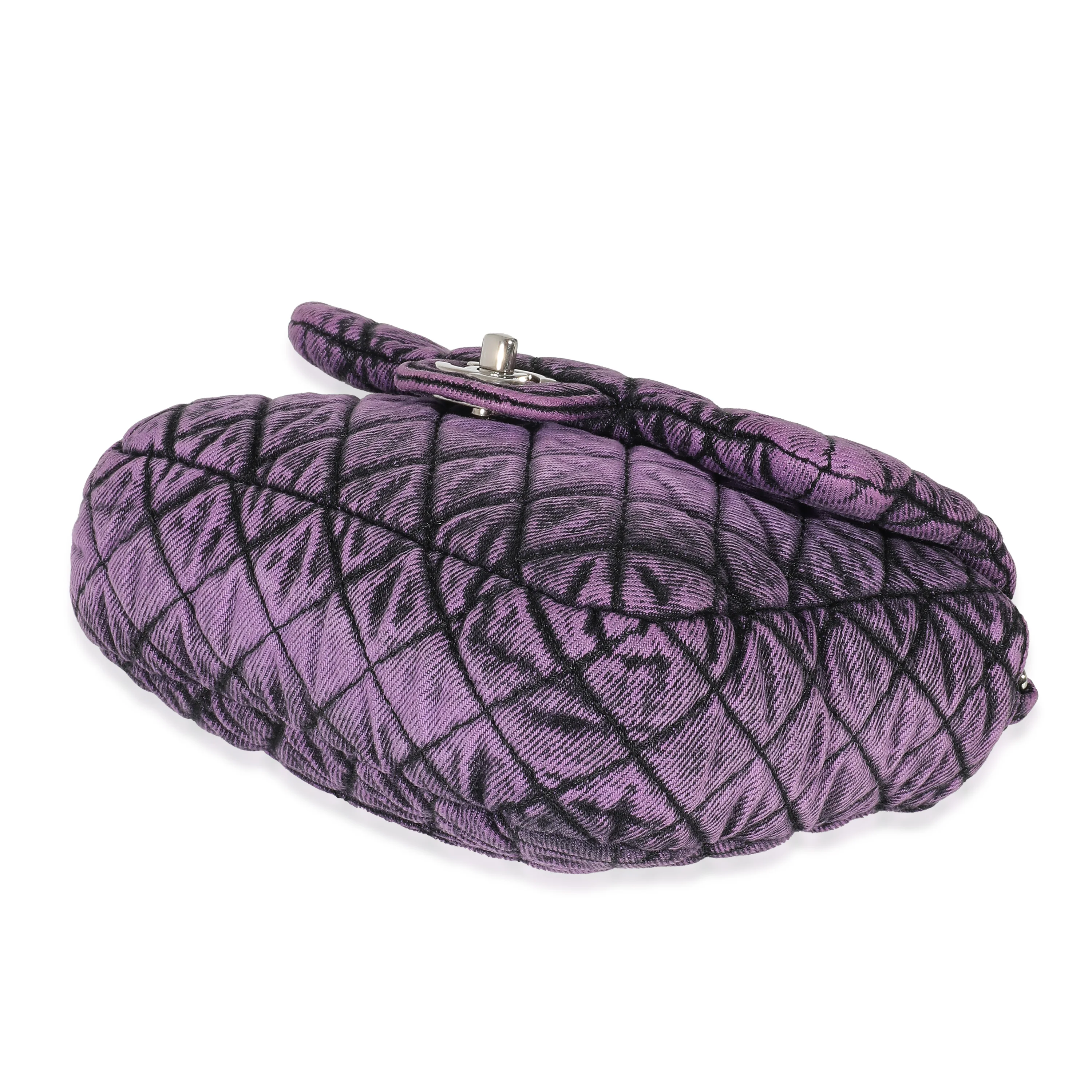 Chanel 20C Purple Distressed Denimpression Small Flap Bag - Image 6