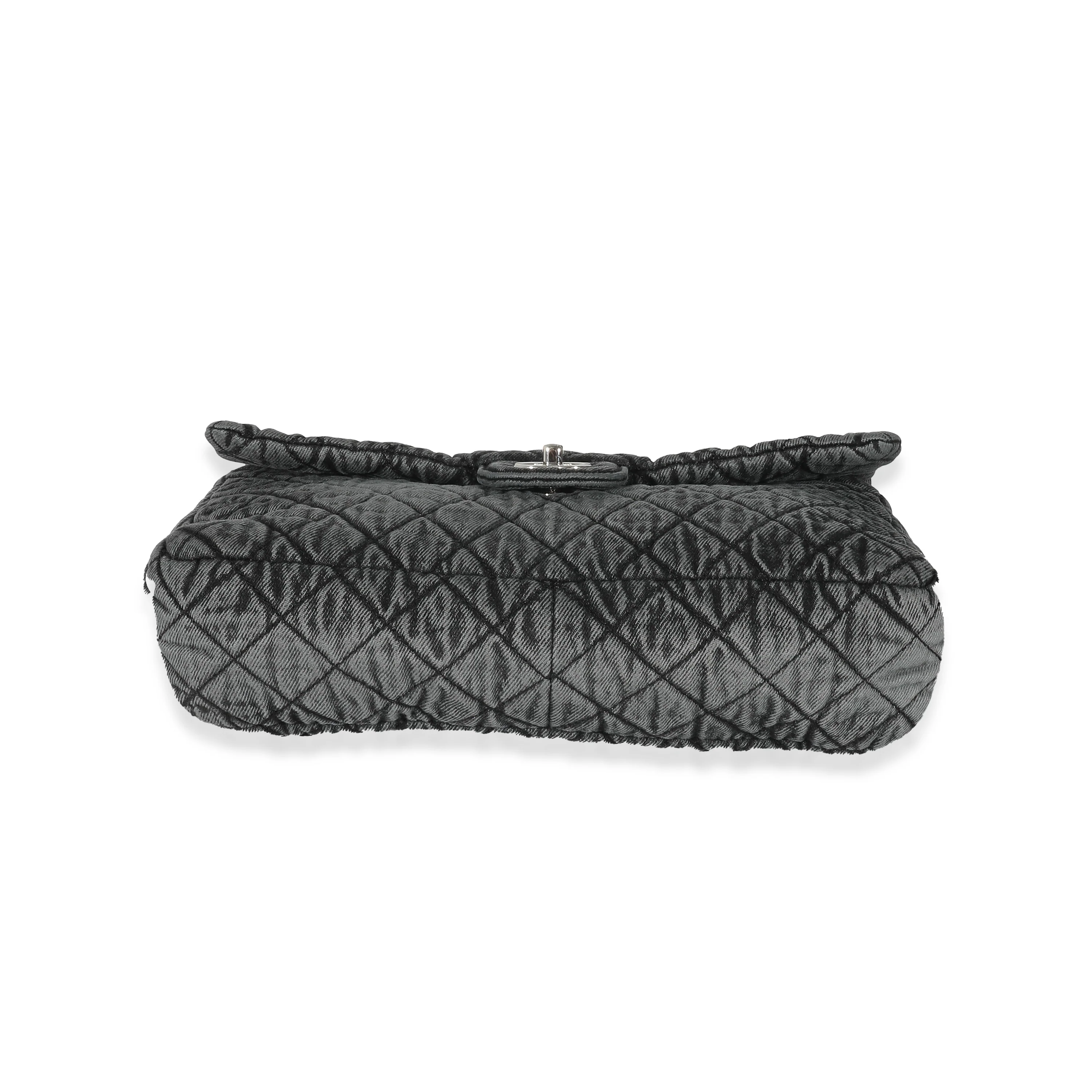 Chanel 20C Grey Distressed Denimpression Jumbo Flap Bag - Image 2