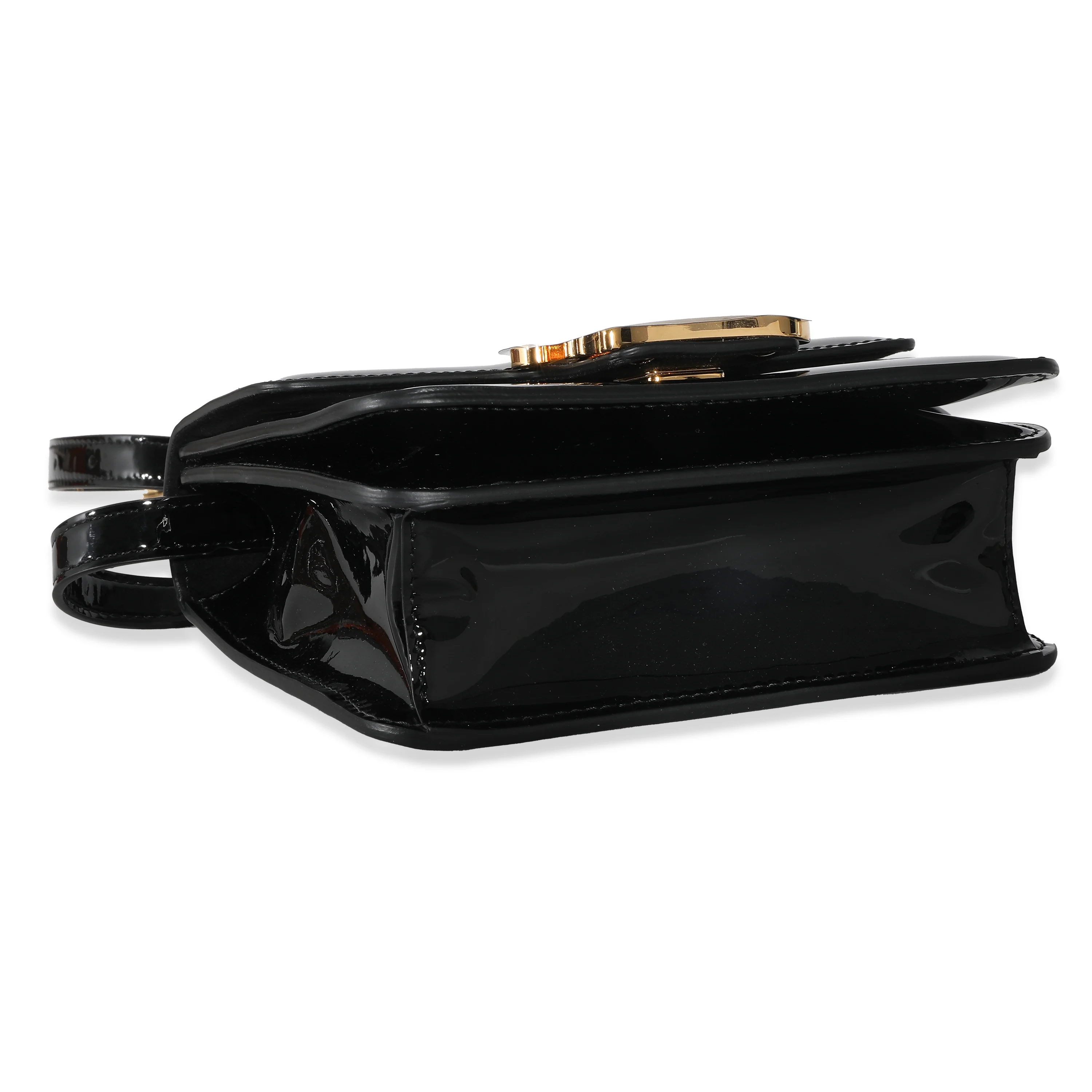 Fendi Black Patent Leather Karligraphy Crossbody Bag - Image 4