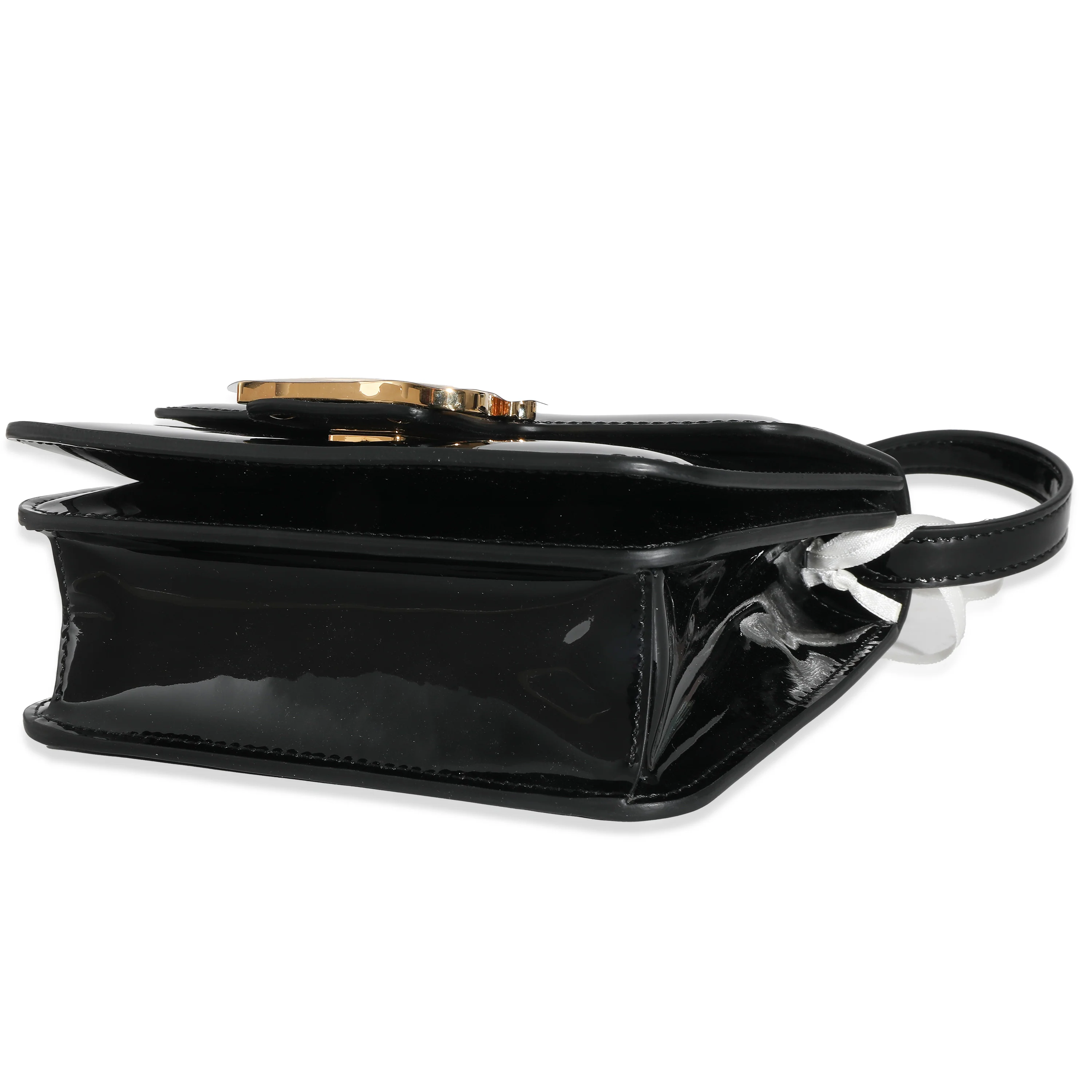 Fendi Black Patent Leather Karligraphy Crossbody Bag - Image 6