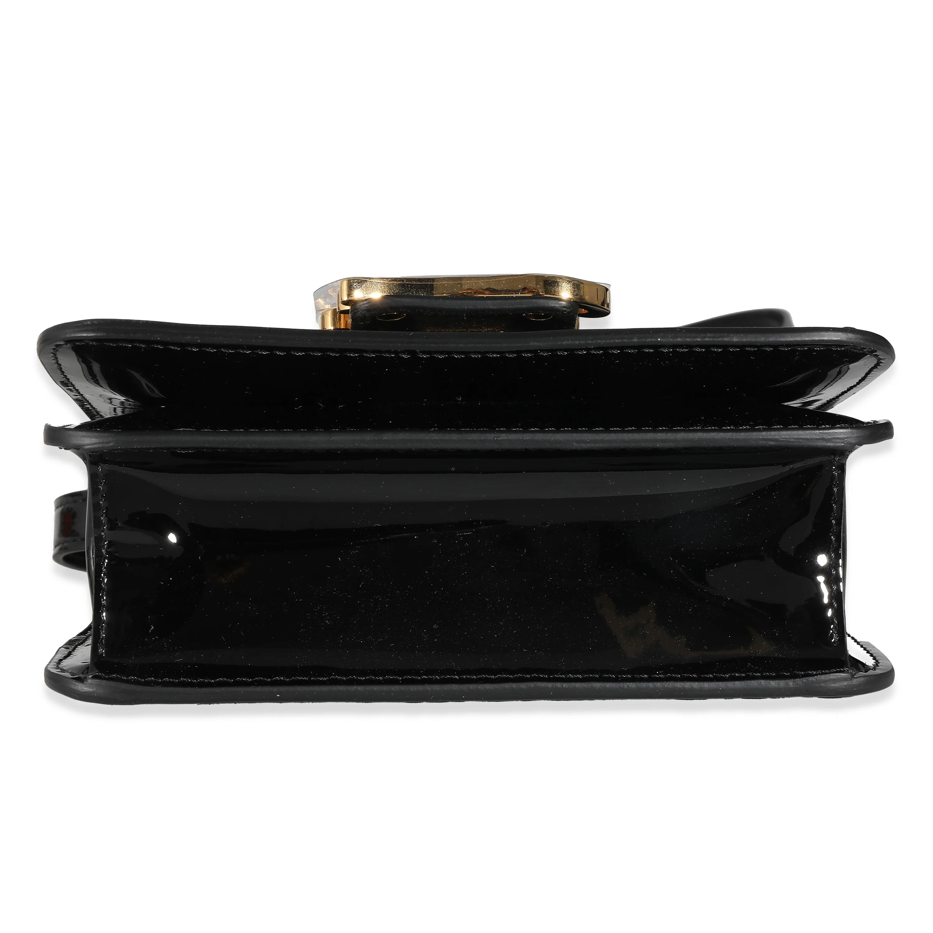 Fendi Black Patent Leather Karligraphy Crossbody Bag - Image 7