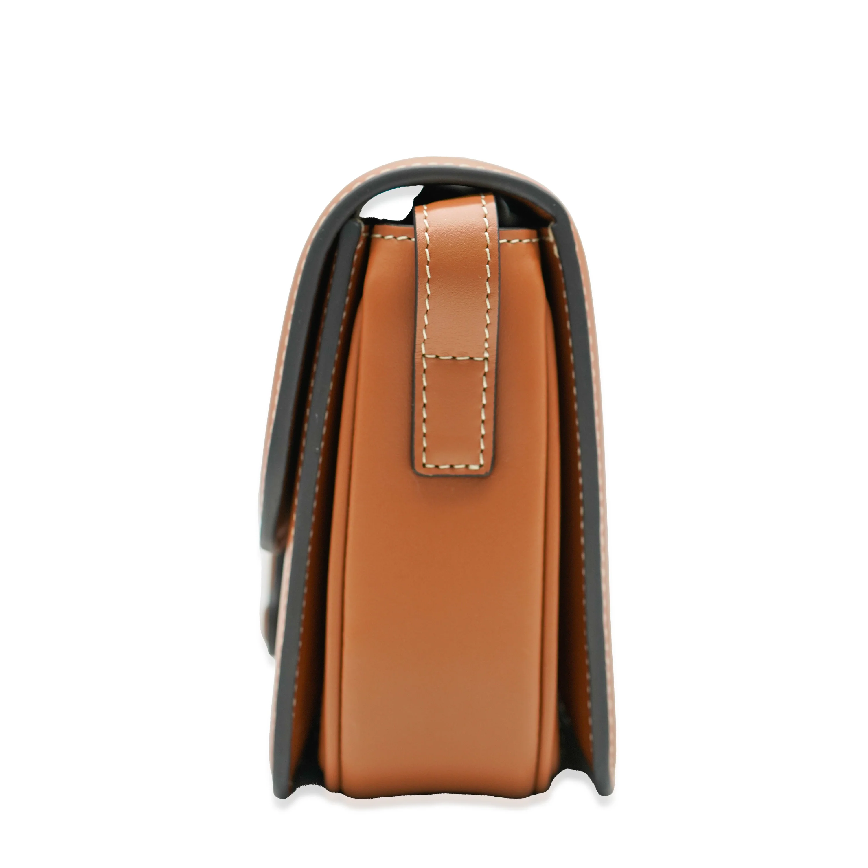 Celine Brown Smooth Leather Triomphe Crossbody Bag - Image 8