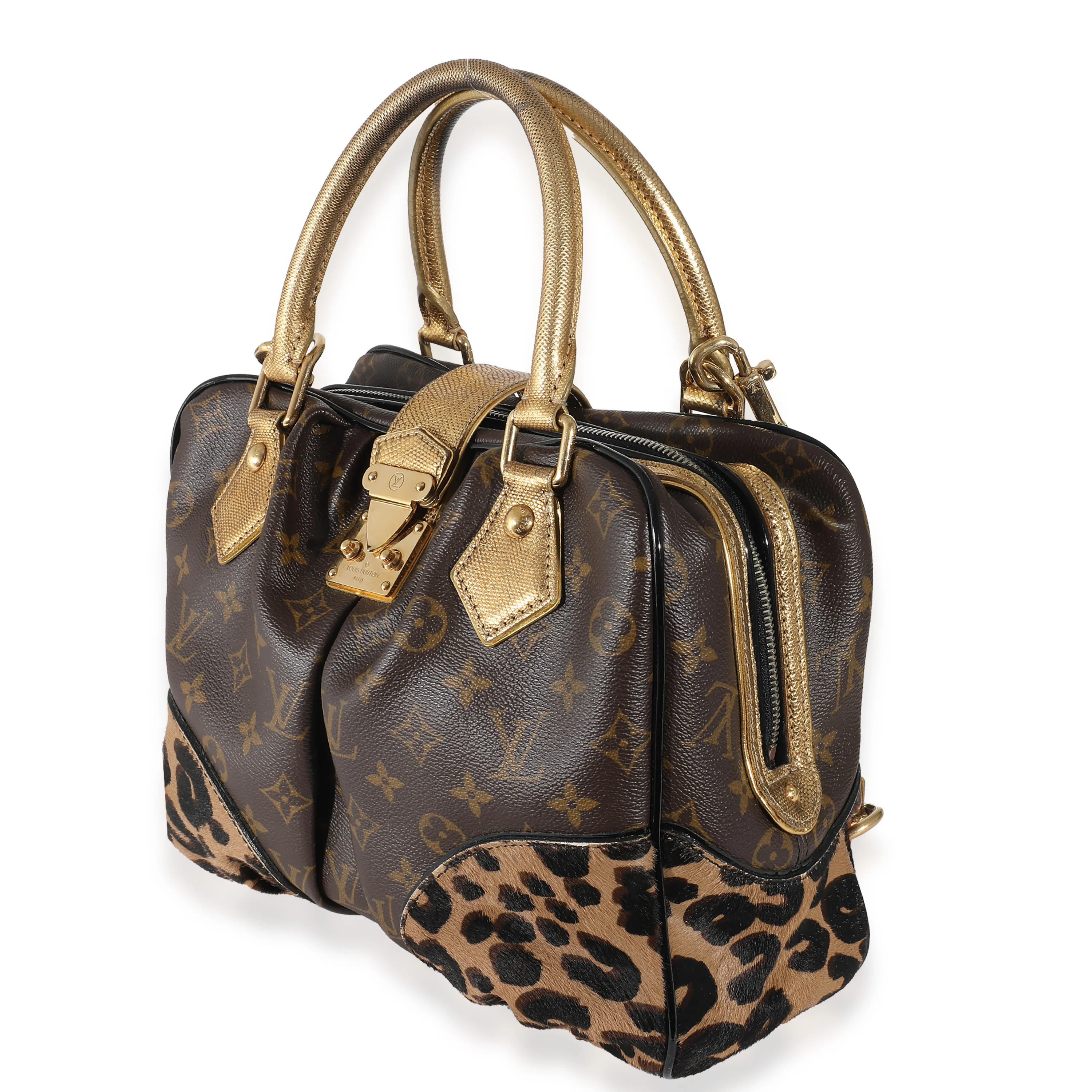 Louis Vuitton Monogram Canvas Leopard Pony Hair Adele Bag - Image 2