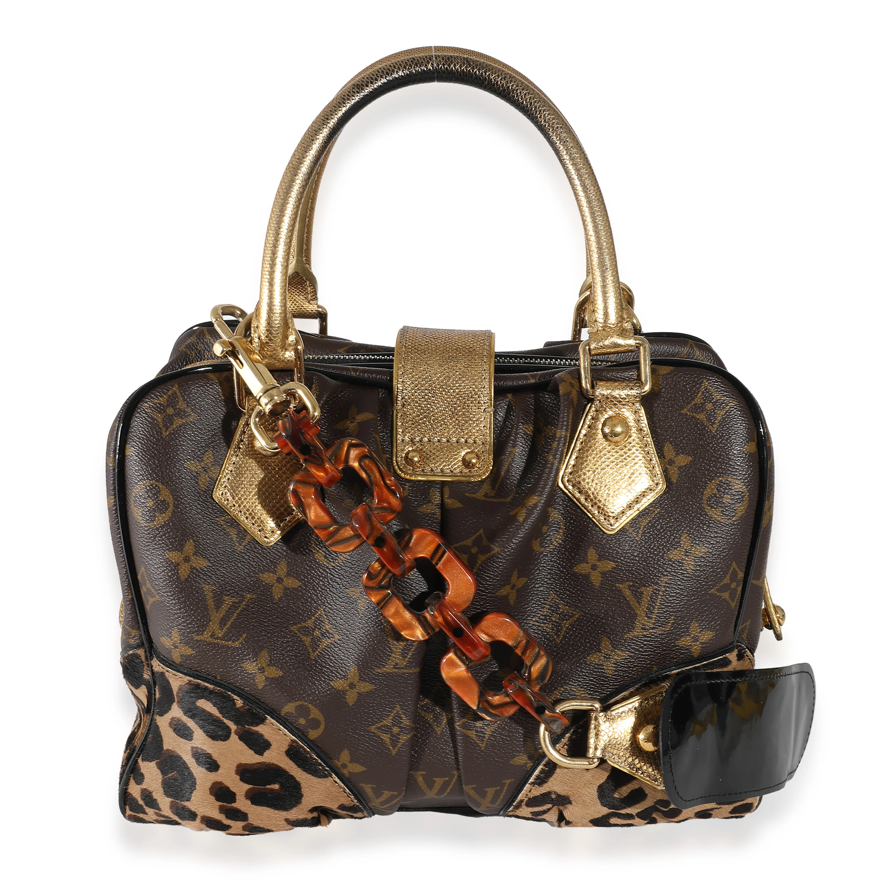 Louis Vuitton Monogram Canvas Leopard Pony Hair Adele Bag - Image 3